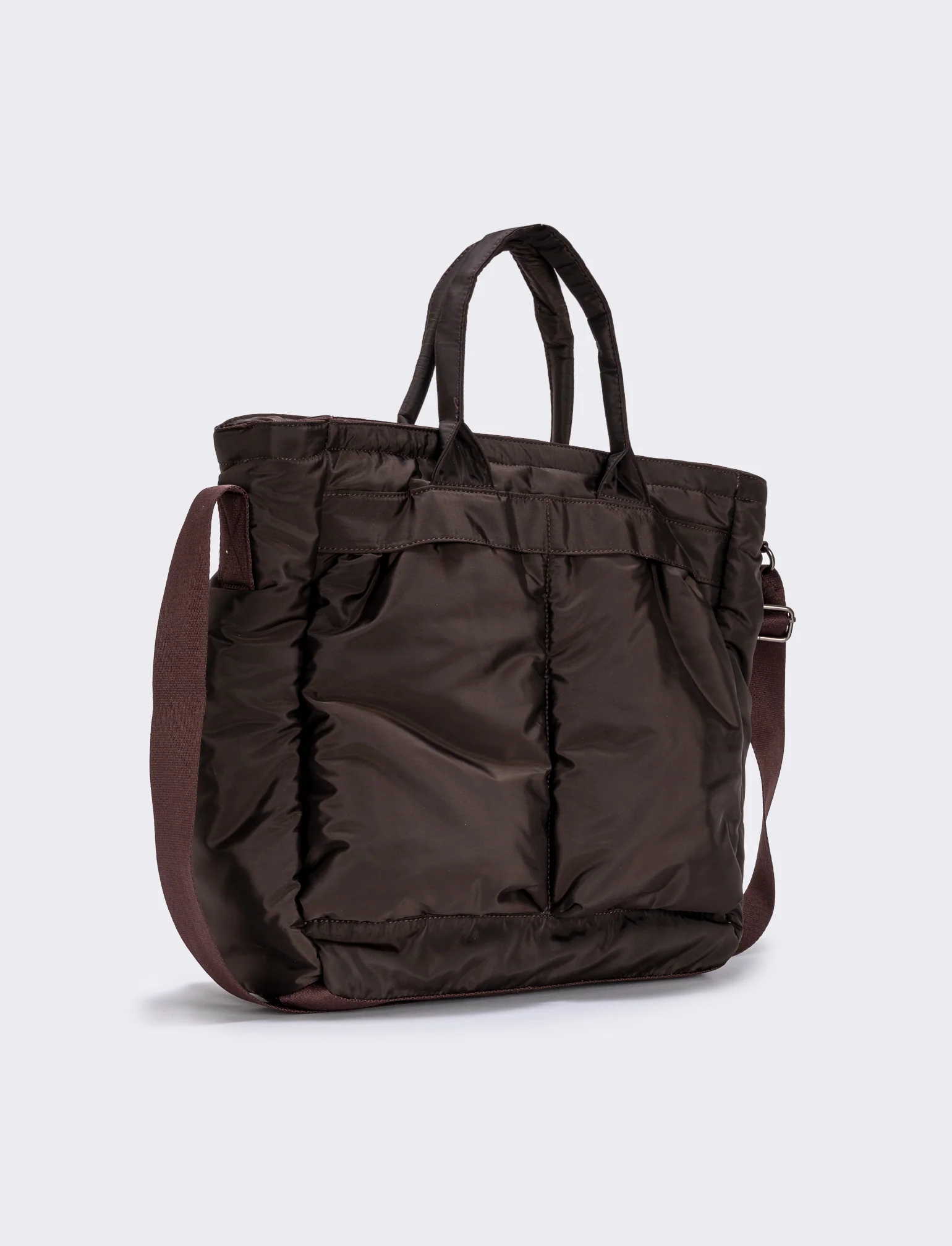 Borsa lavoro uomo nylon con tasche pratiche - Marrone - Image 2