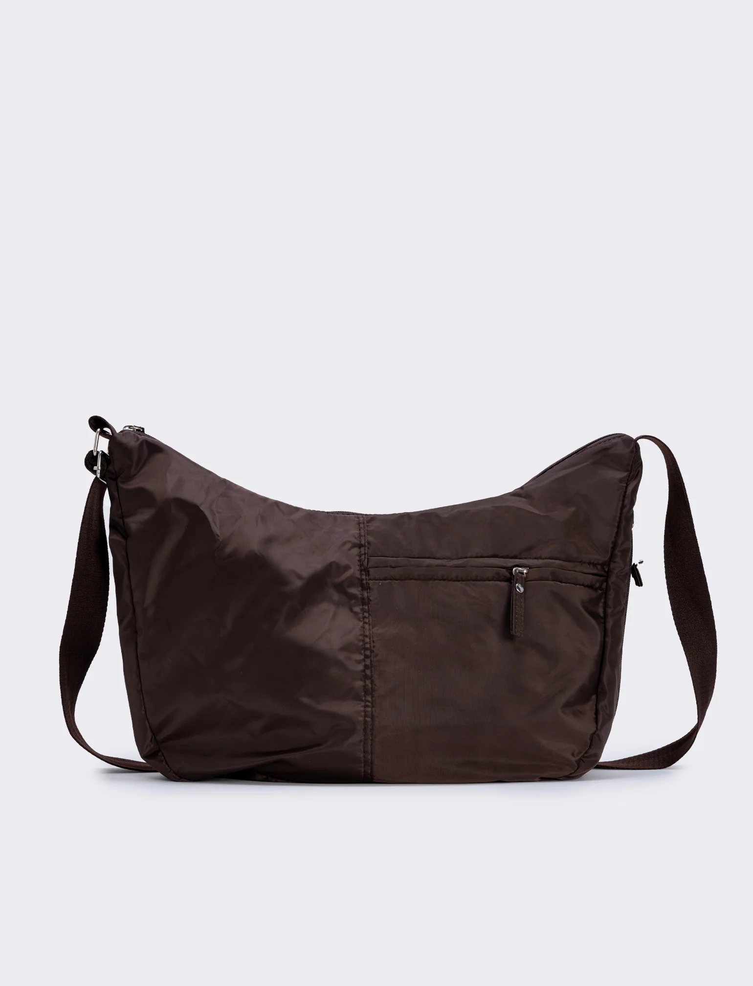 Borsa Mezzaluna Grande in Nylon - Moro