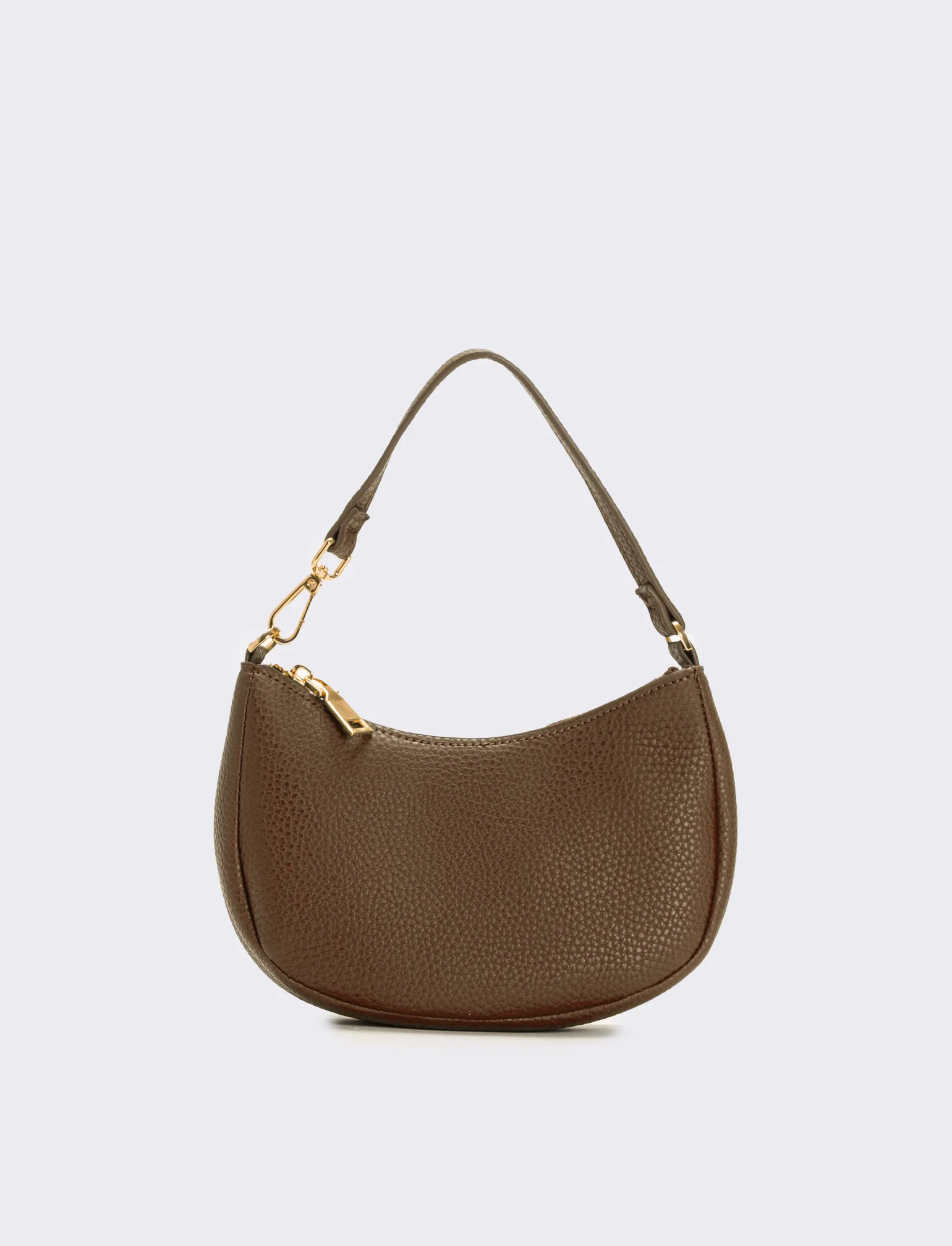 Borsa piccola mezzaluna - Grigio fango