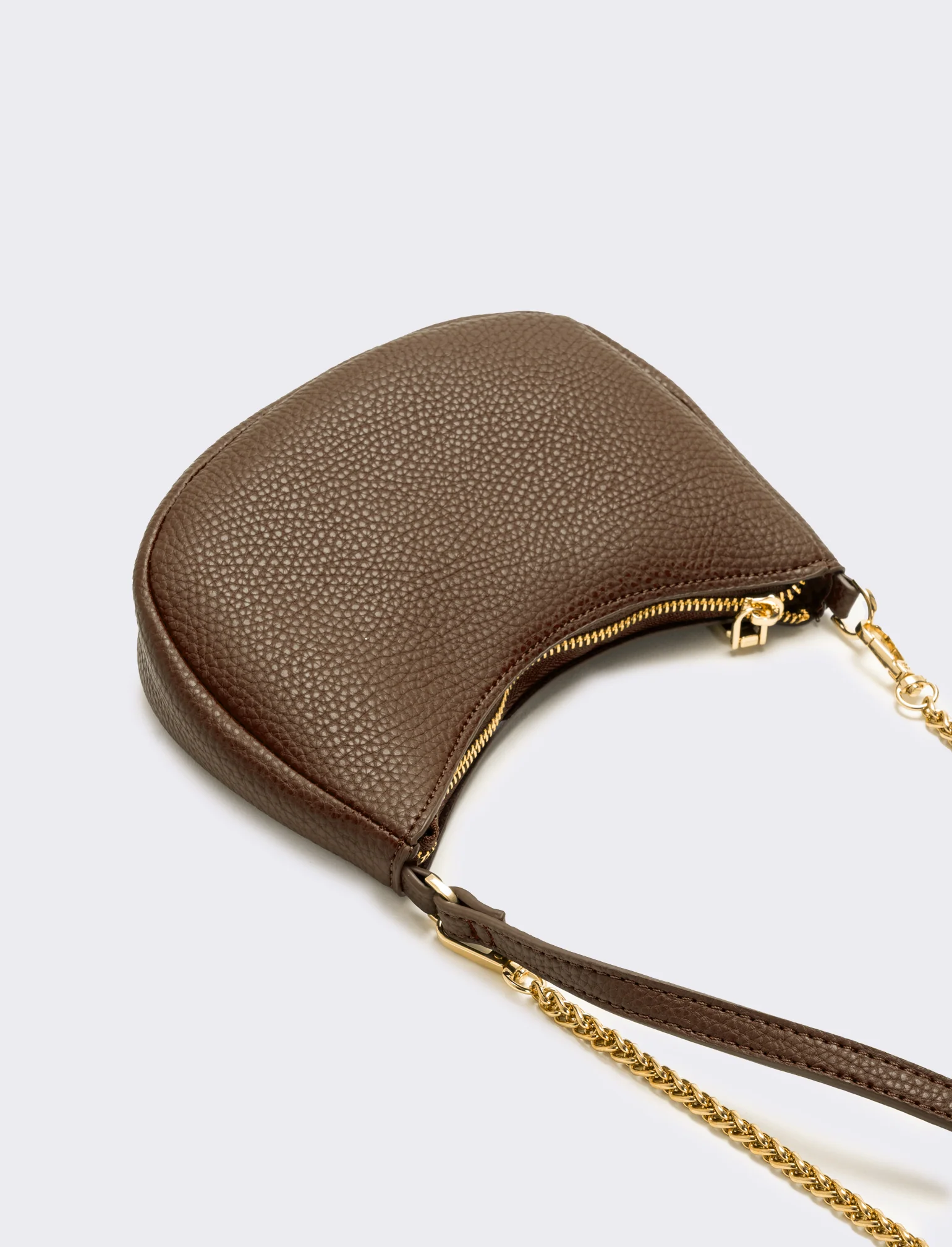 Borsa piccola mezzaluna - Grigio fango - Image 2