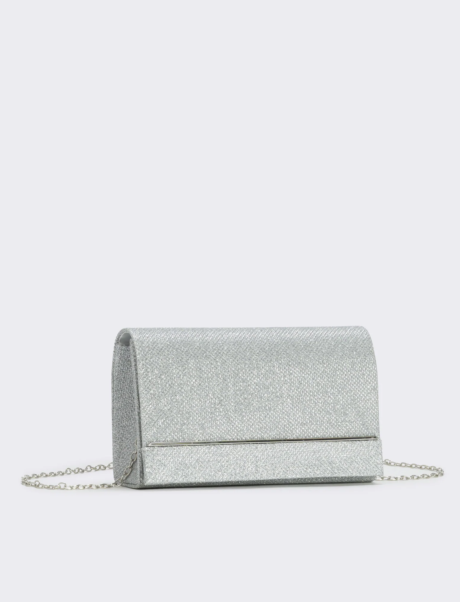 Borsa pochette in lurex - Argento - Image 2