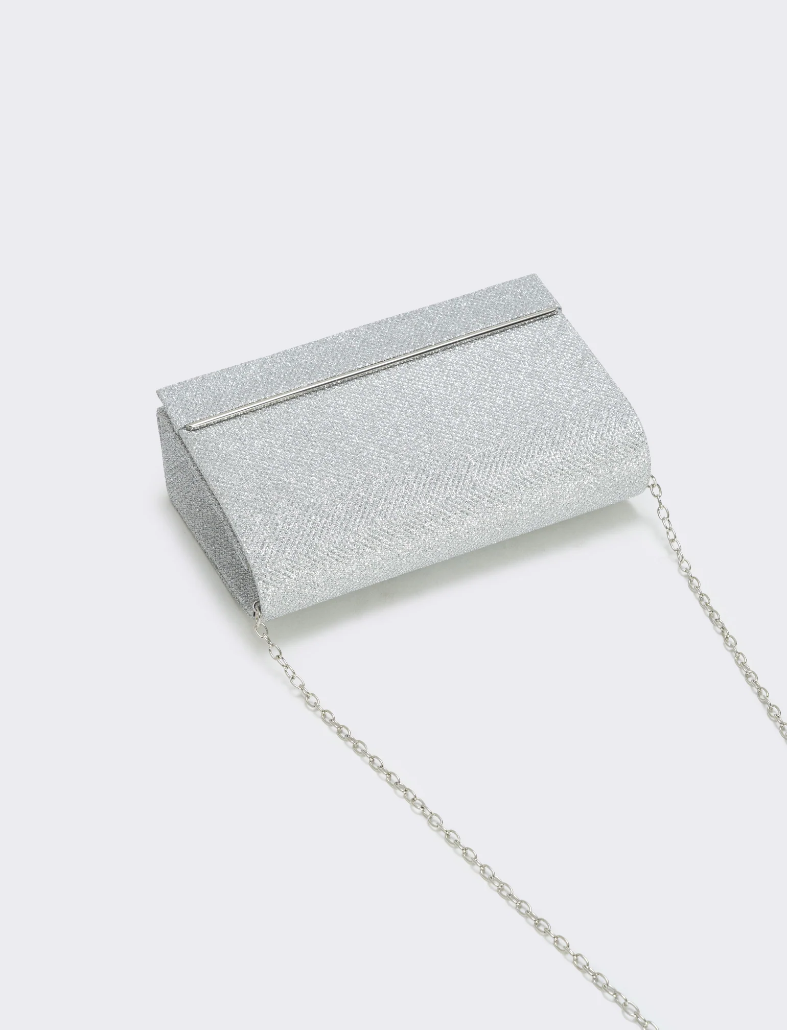 Borsa pochette in lurex - Argento - Image 3