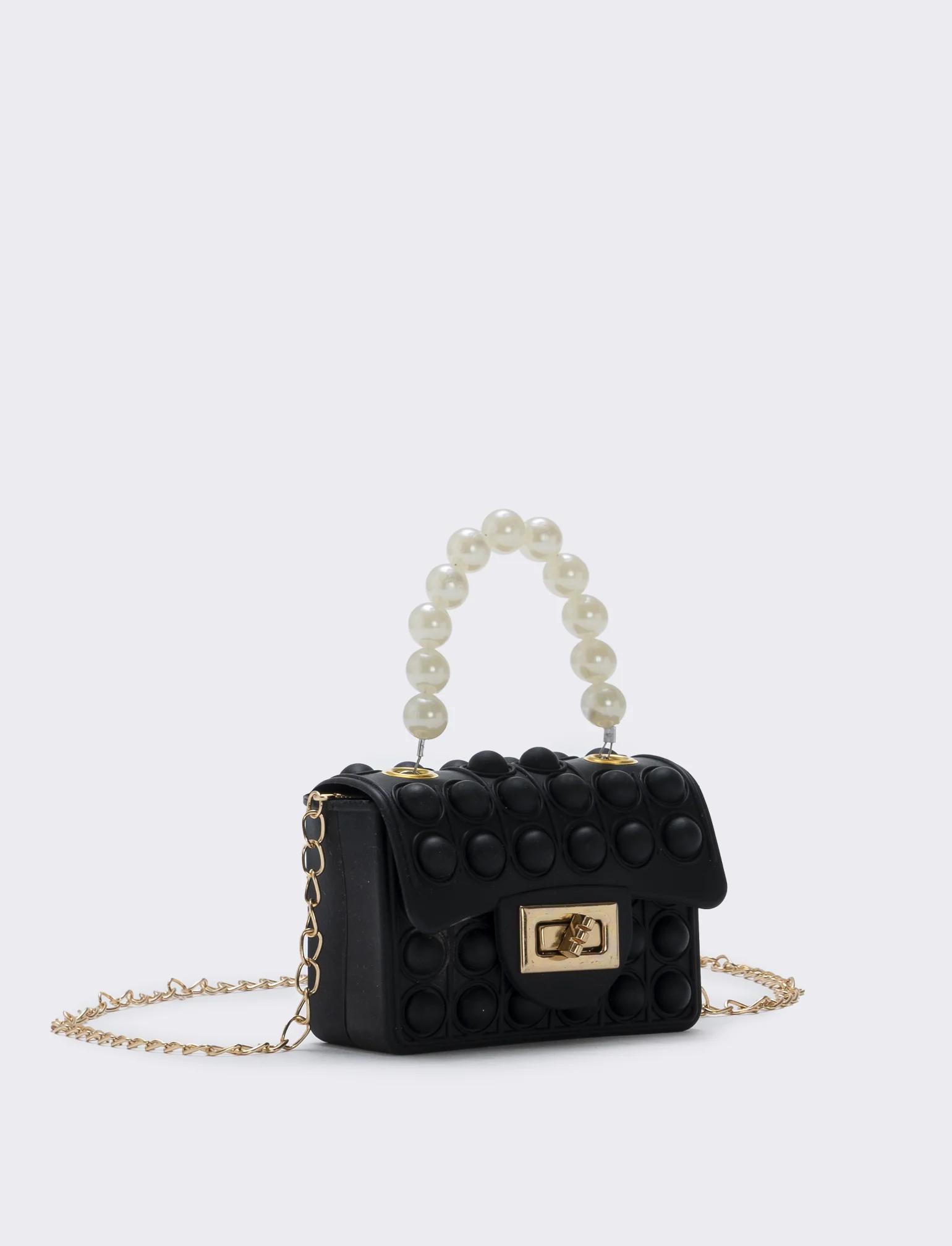 Borsa pop it con manico di perle - Nero - Image 2