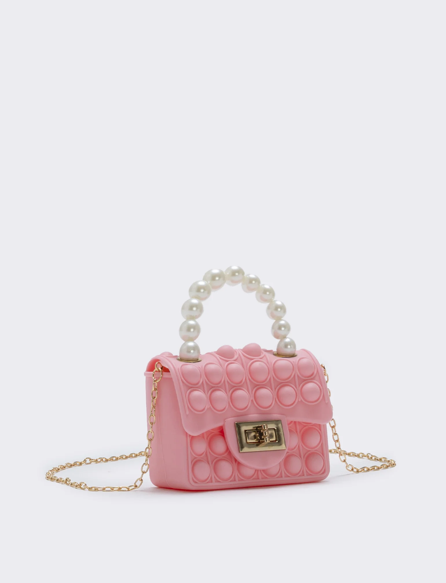 Borsa pop it con manico di perle - Rosa - Image 2