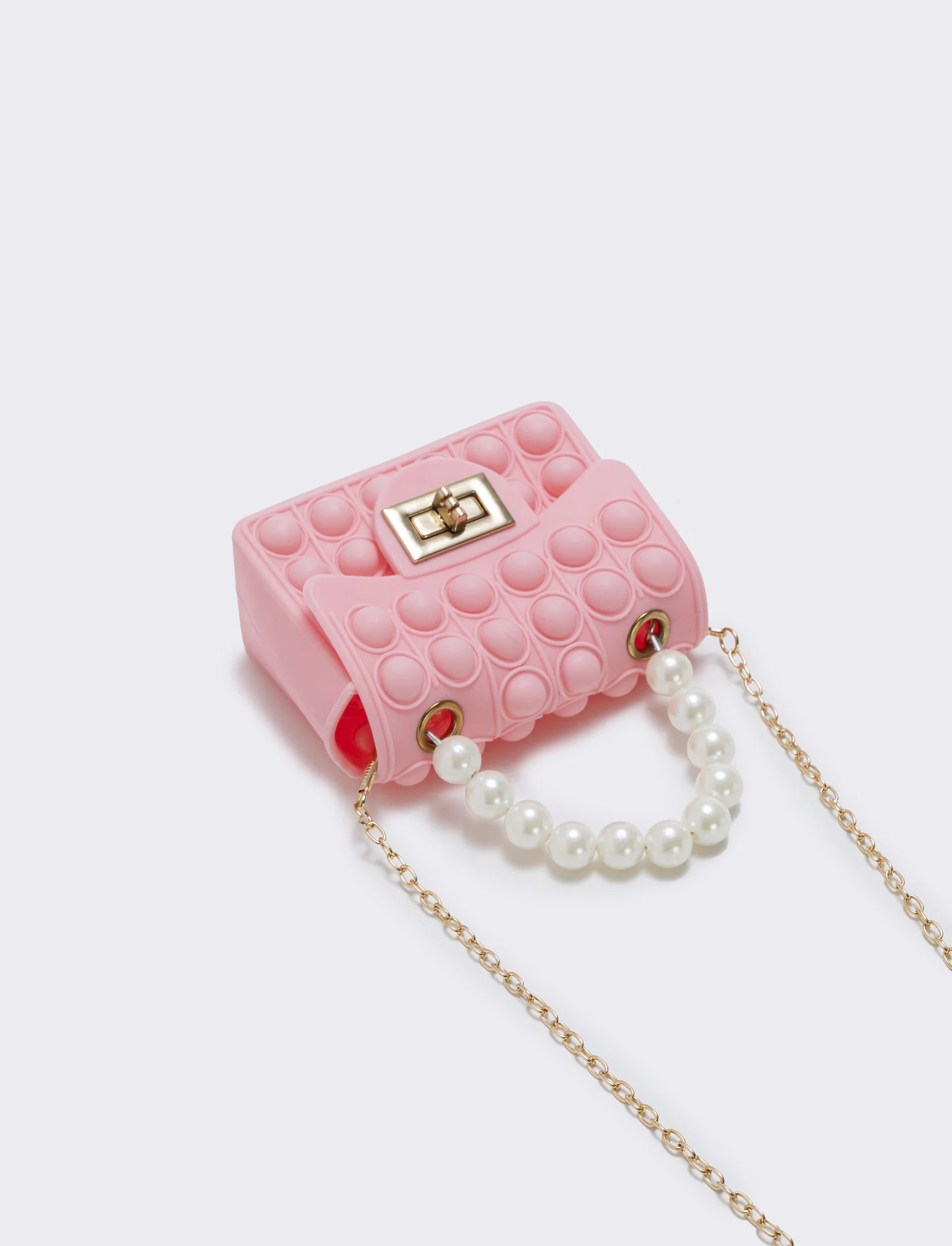 Borsa pop it con manico di perle - Rosa - Image 3