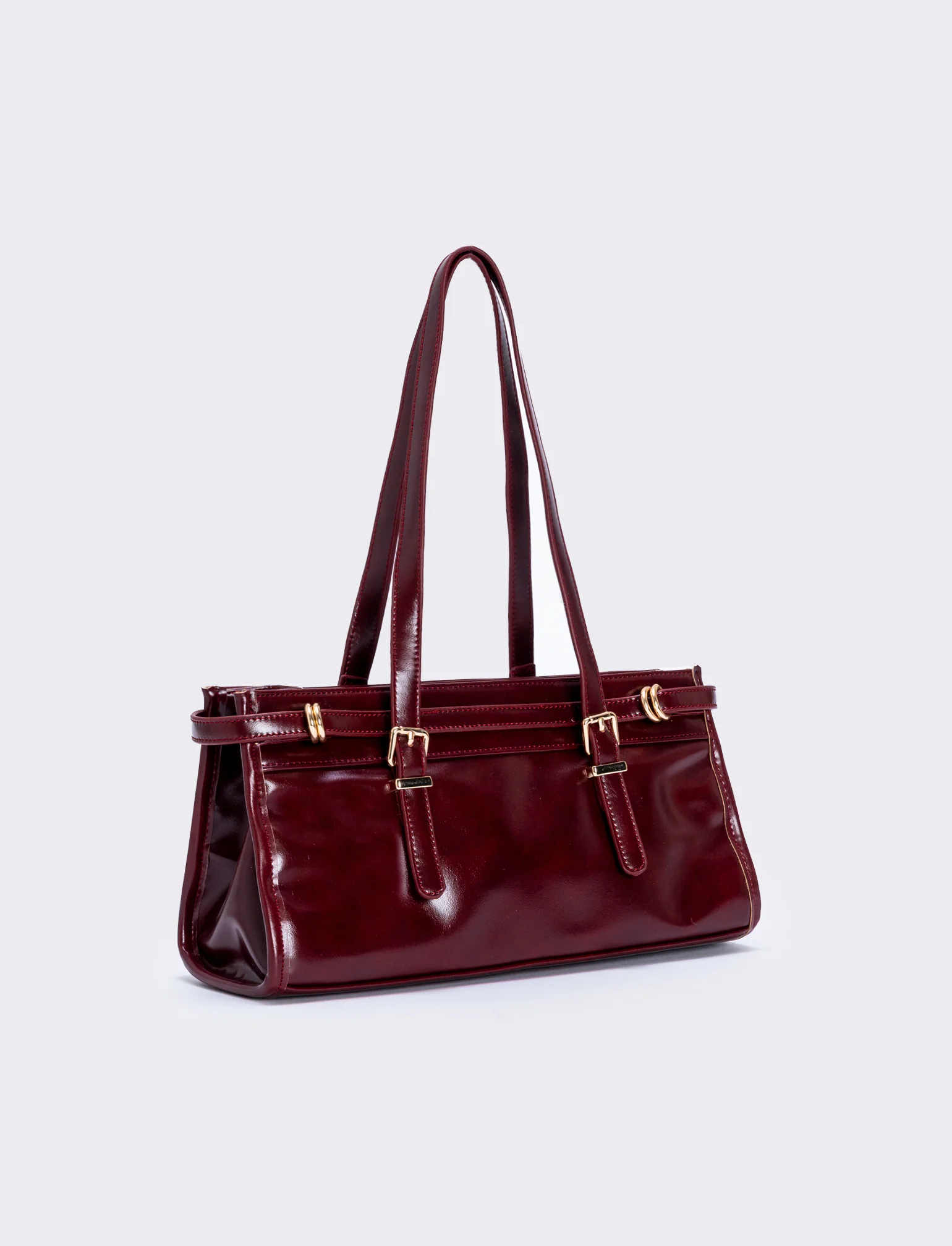 Borsa rettangolare con cinturino spalla - Bordeaux - Image 2
