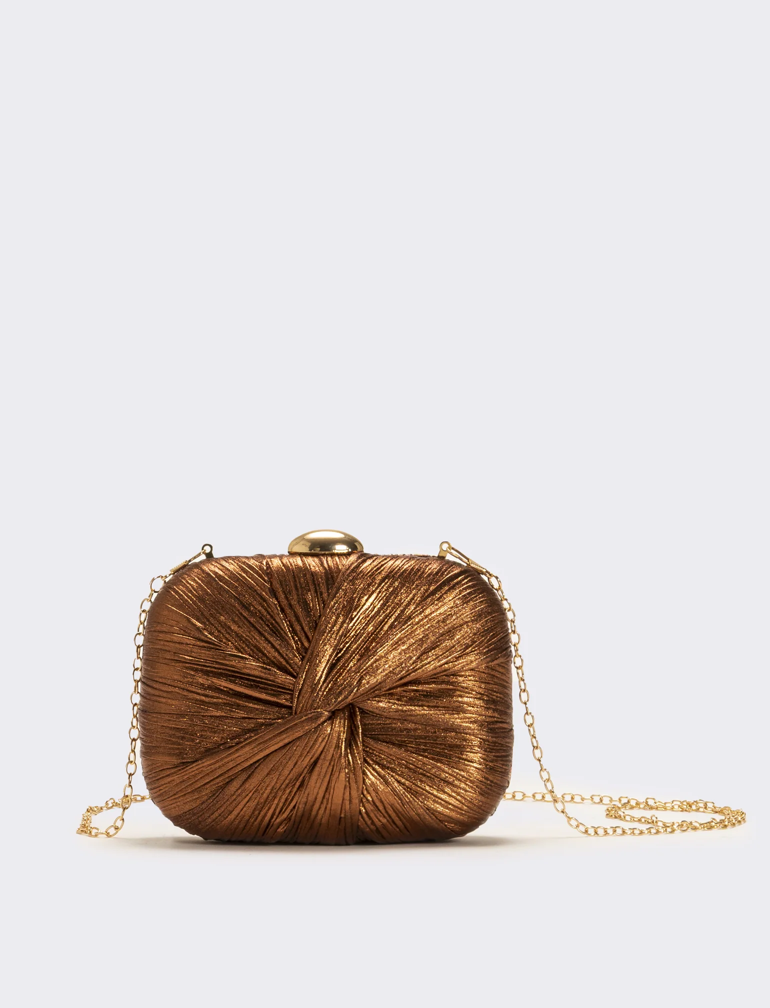 Borsa rigida con nodo laminata - Bronzo - Image 2