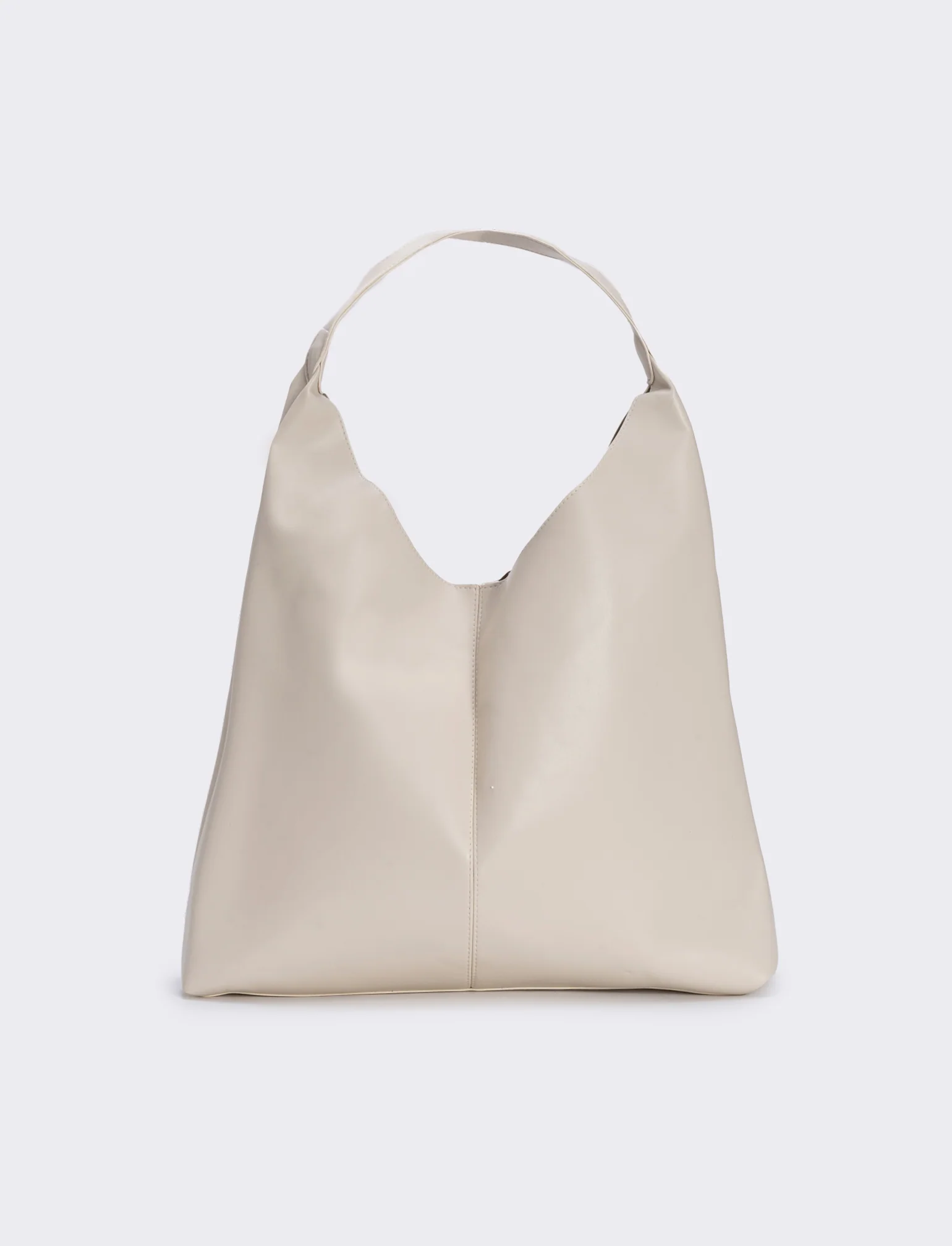Borsa shopper grande con manico - Beige
