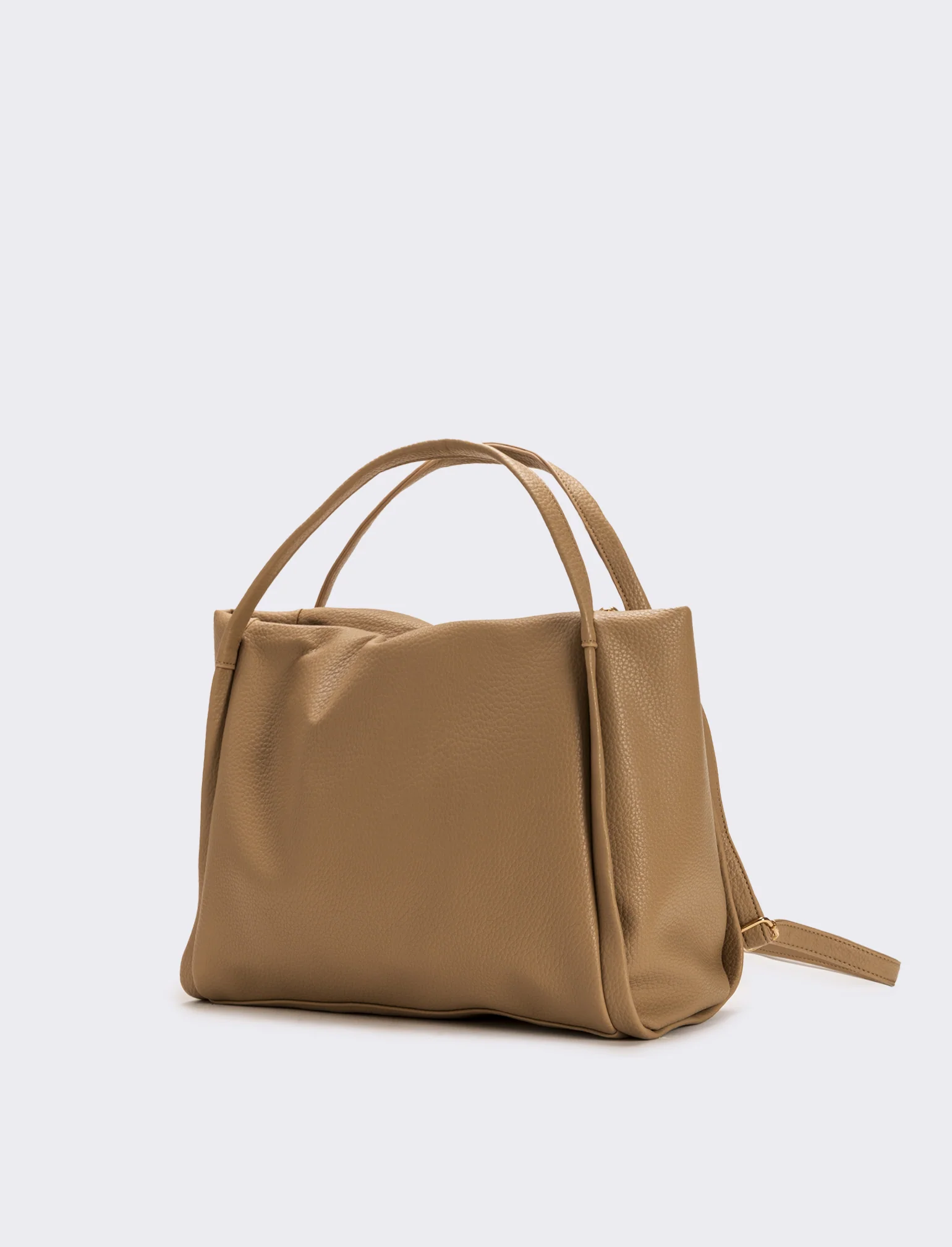 Borsa shopping 2 manici morbida donna - Beige - Image 2