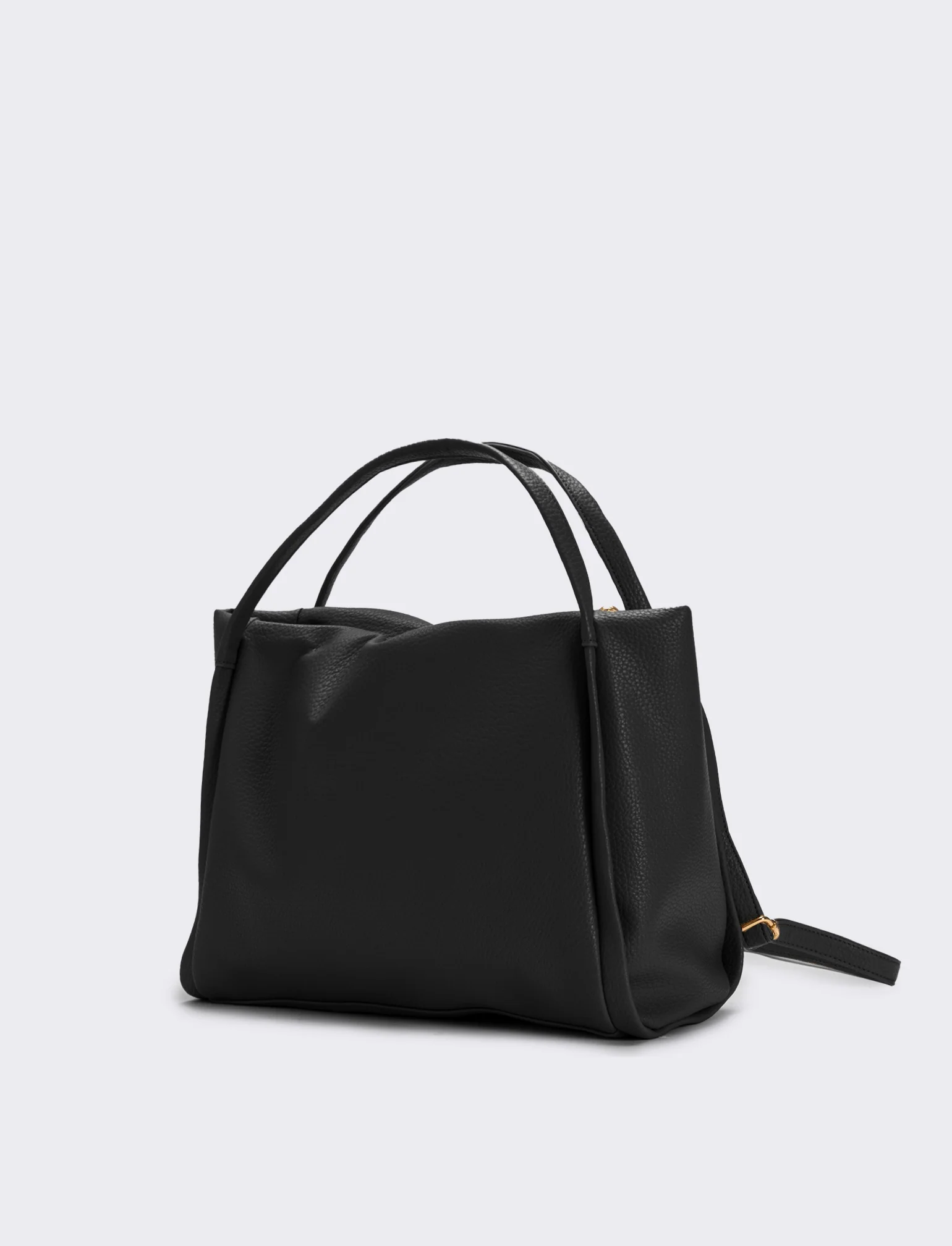 Borsa shopping 2 manici morbida donna - Nero - Image 2