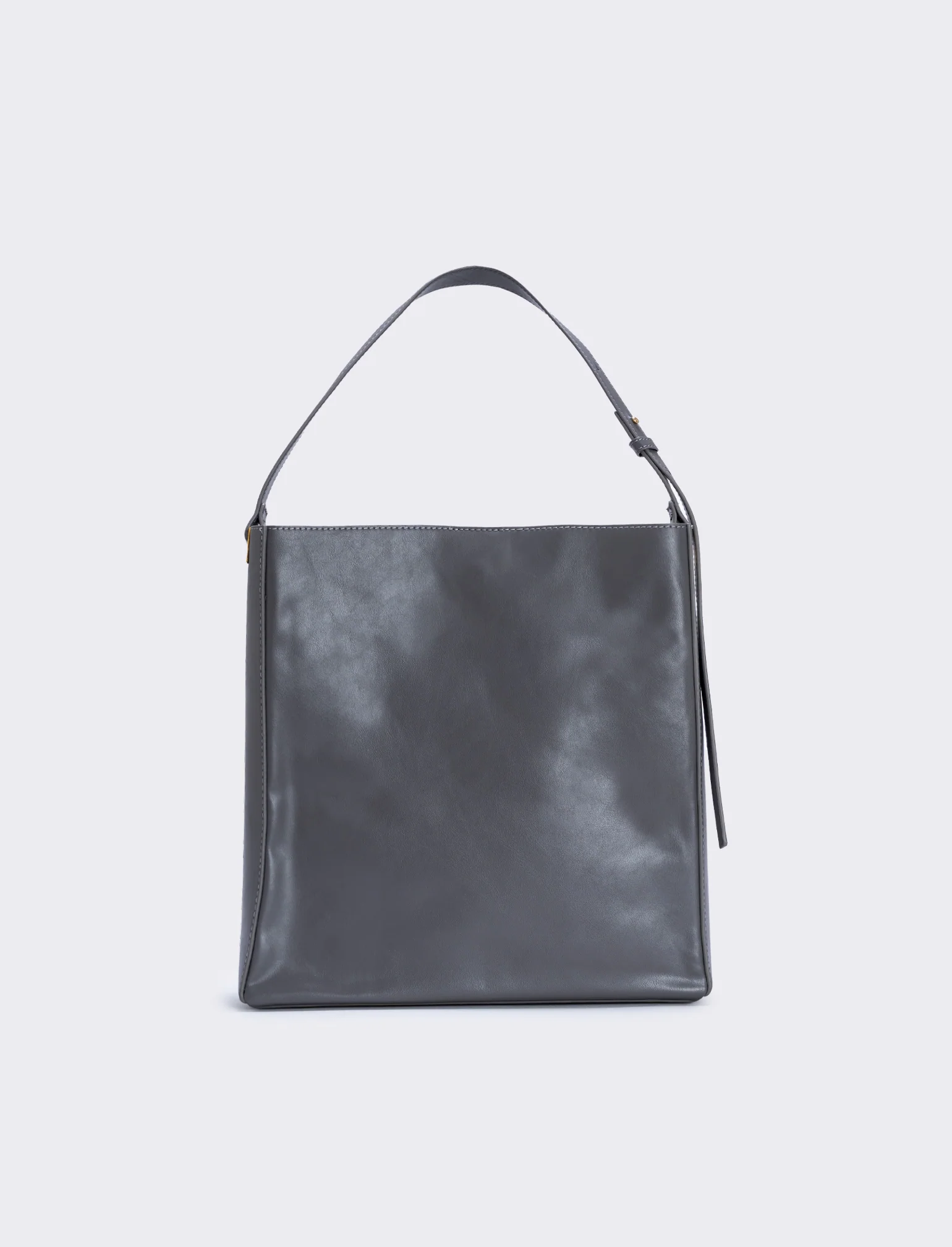 Borsa squadrata sintetica a spalla - Grigio