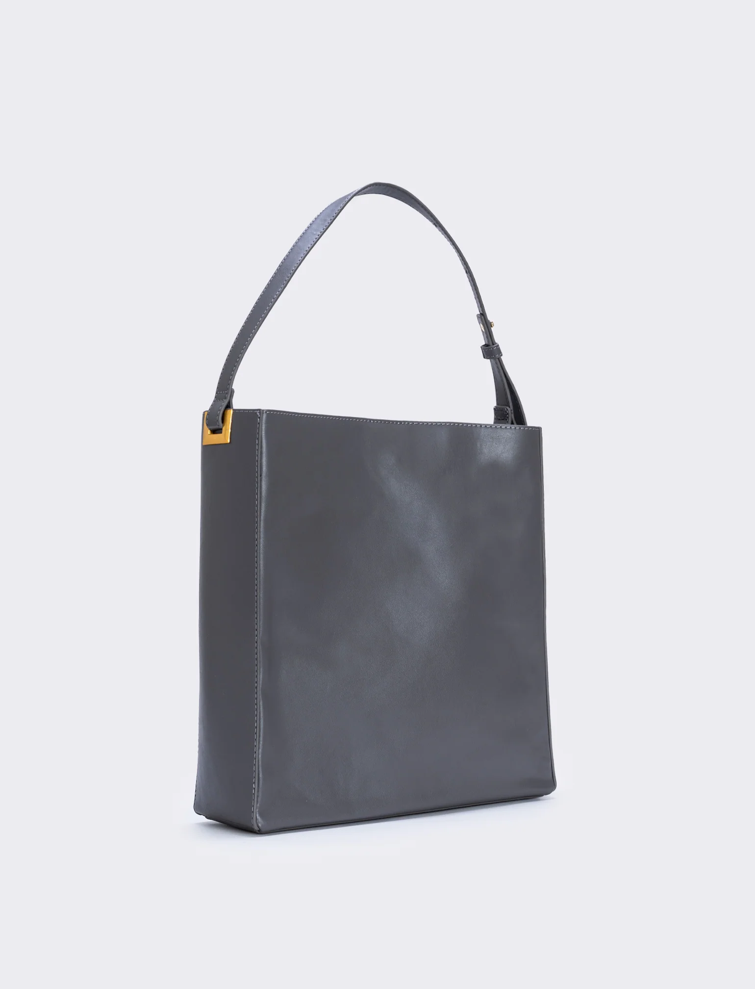 Borsa squadrata sintetica a spalla - Grigio - Image 2