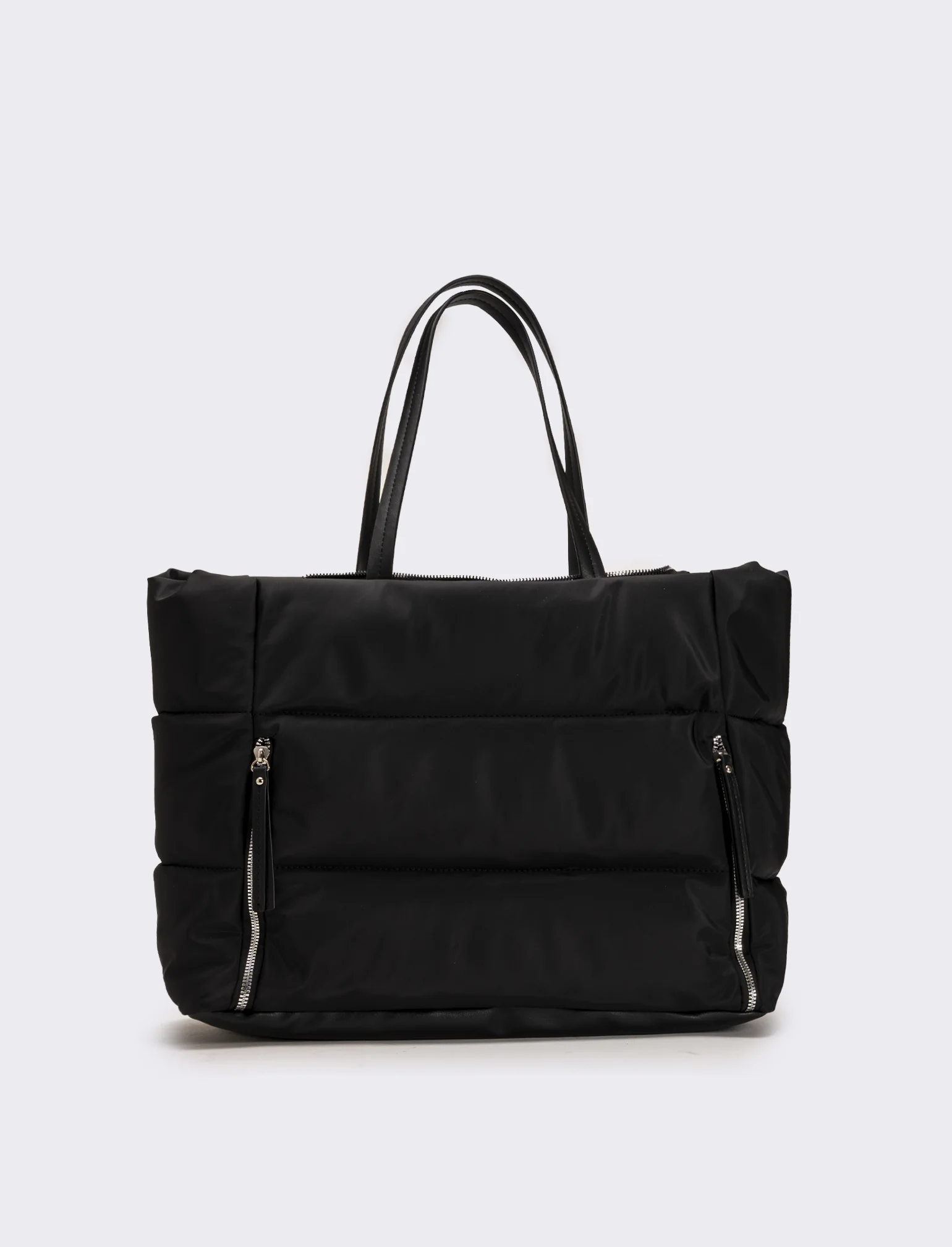 Borsa trapuntata in nylon donna - Nero