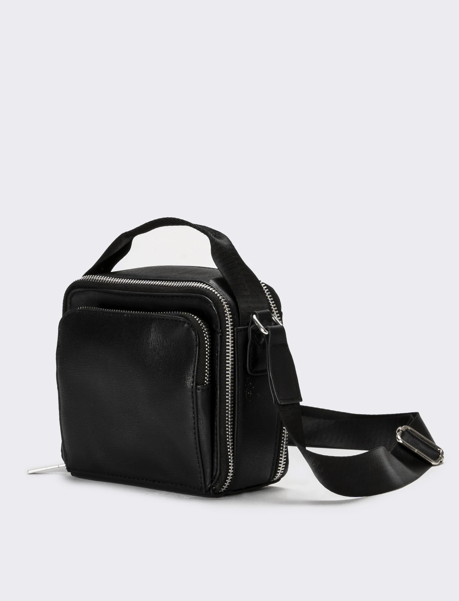 Borsa uomo a mano e tracolla - Nero - Image 2