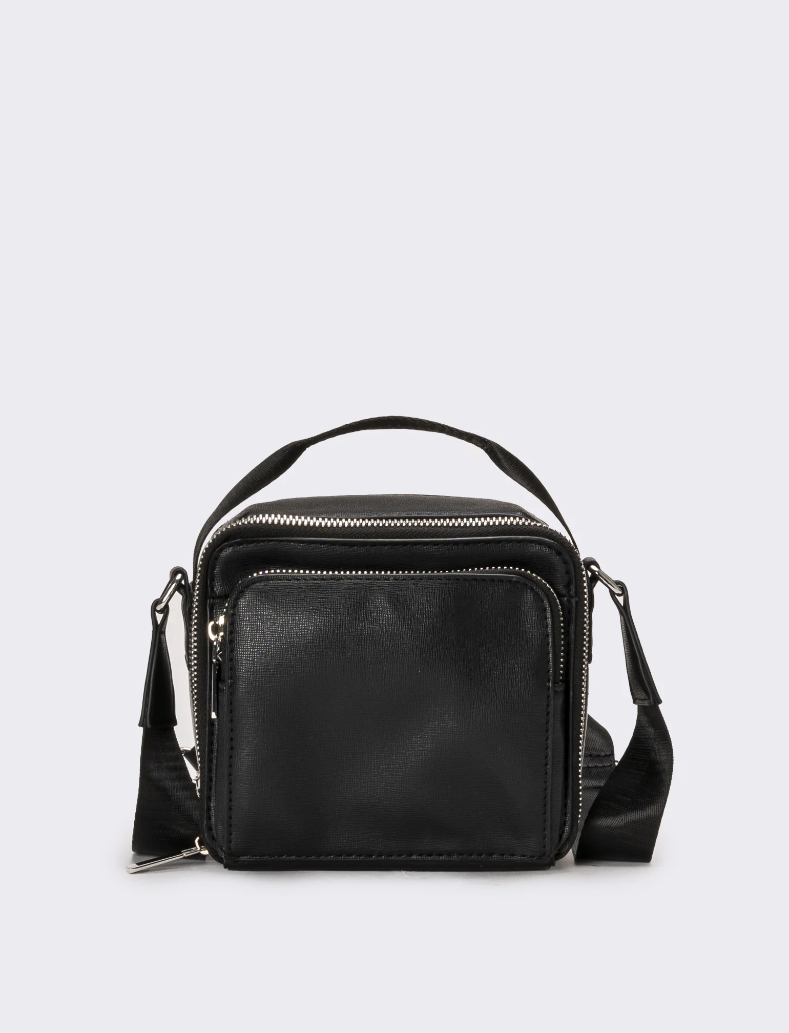 Borsa uomo a mano e tracolla - Nero - Image 3