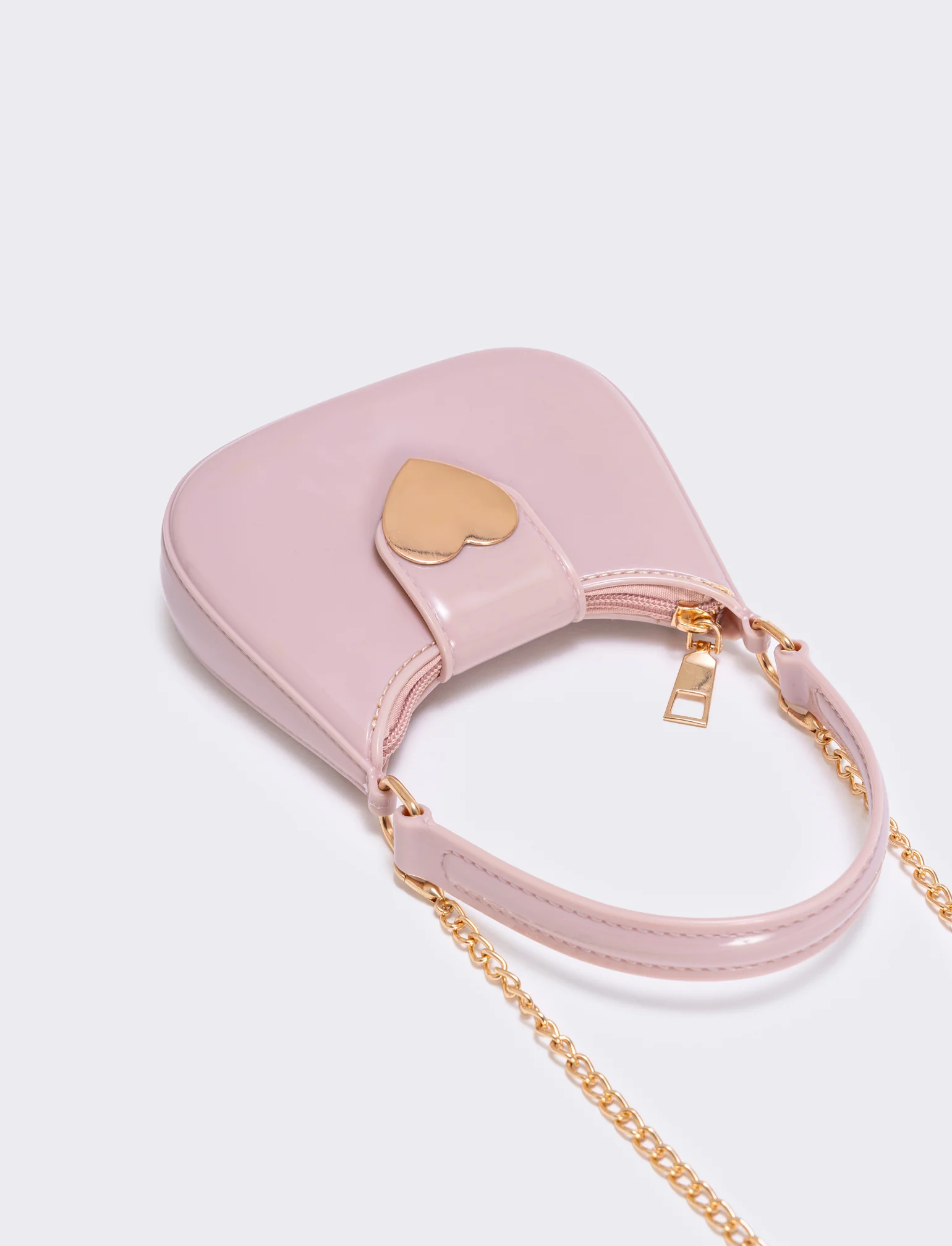 Borsetta bambina con patta cuore metallo - Rosa - Image 2