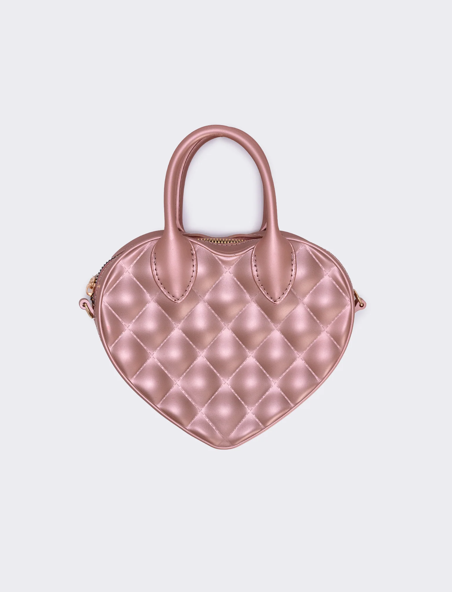 Borsetta bambina cuore trapuntato rosa - Rosa