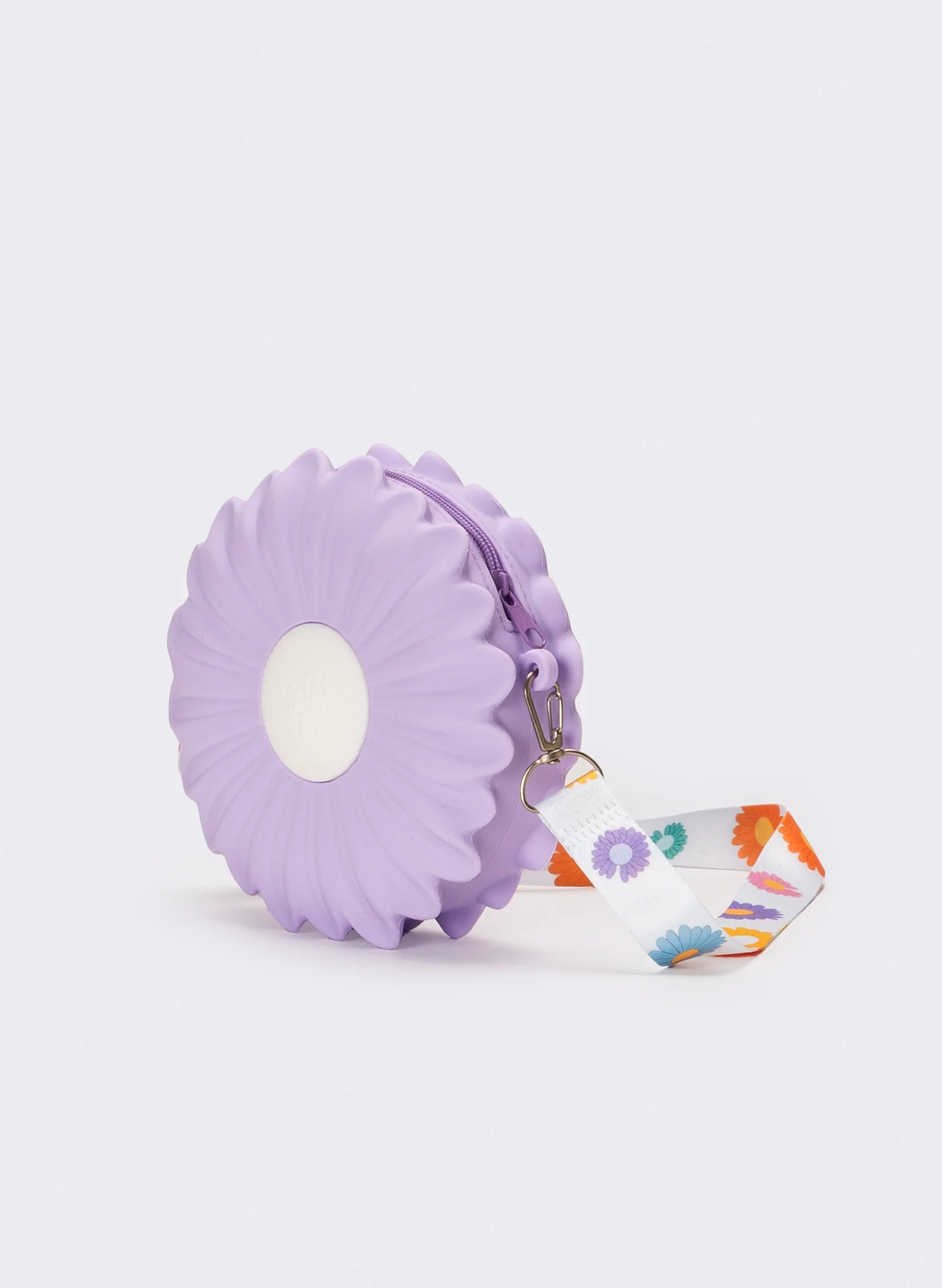Borsetta bambina soft con fiore e tracolla - Lilla - Image 2