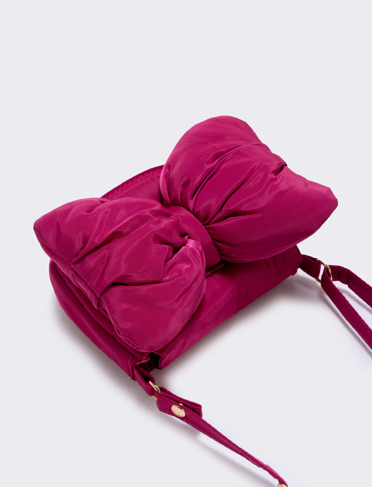 Borsetta con fiocco morbido e pattina - Fuxia - Image 2