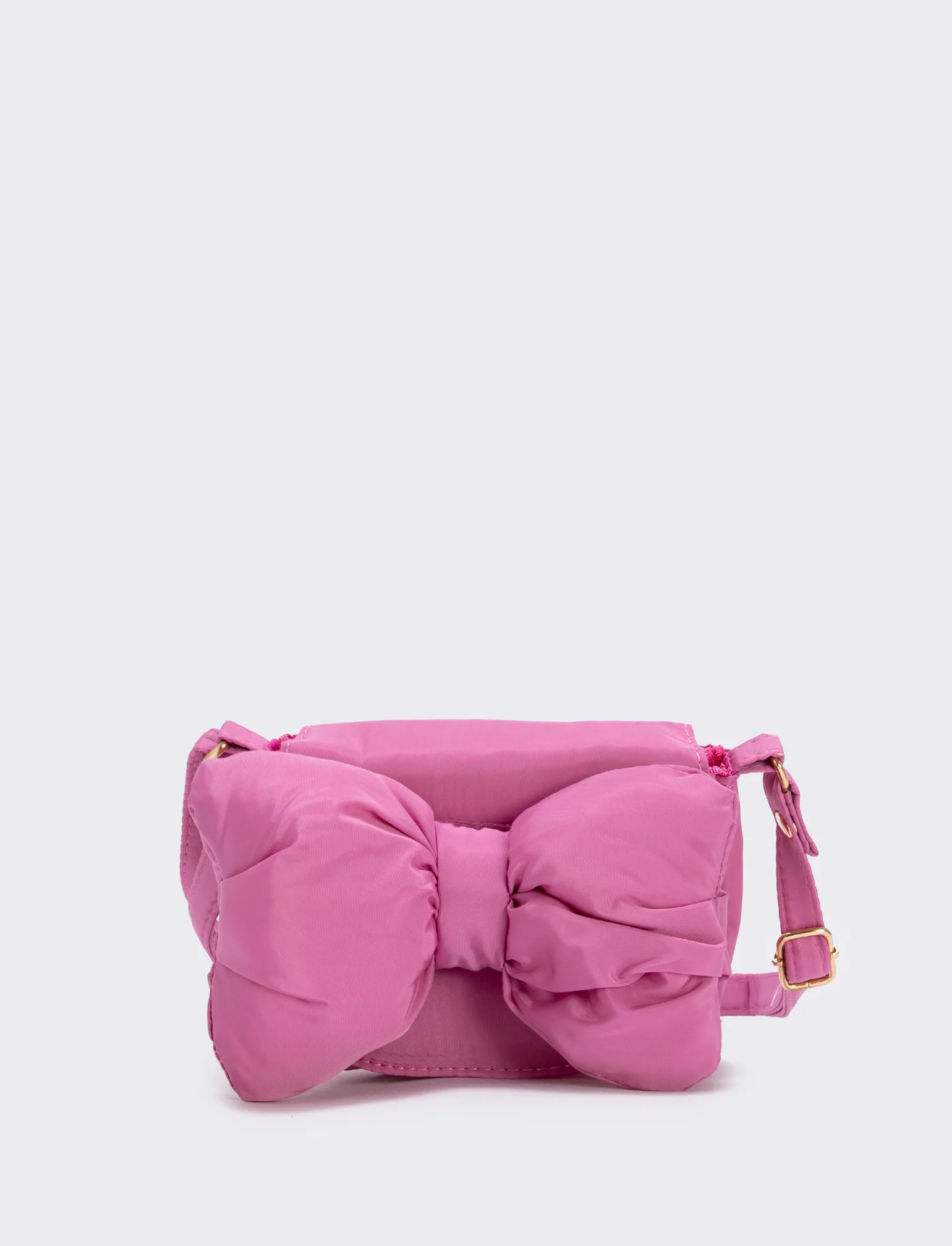 Borsetta con fiocco morbido e pattina - Rosa