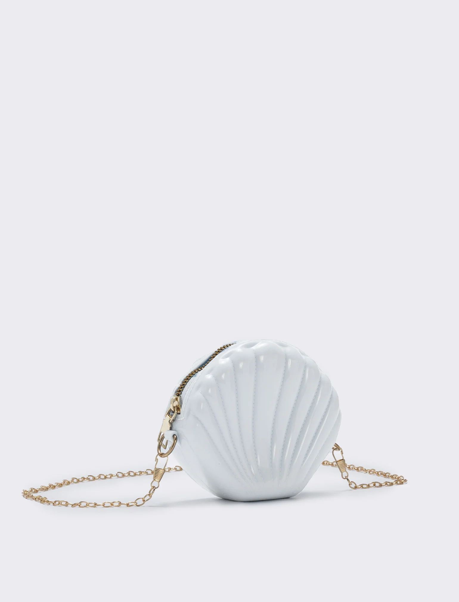 Borsetta conchiglia in PVC per bambina - Bianco - Image 3