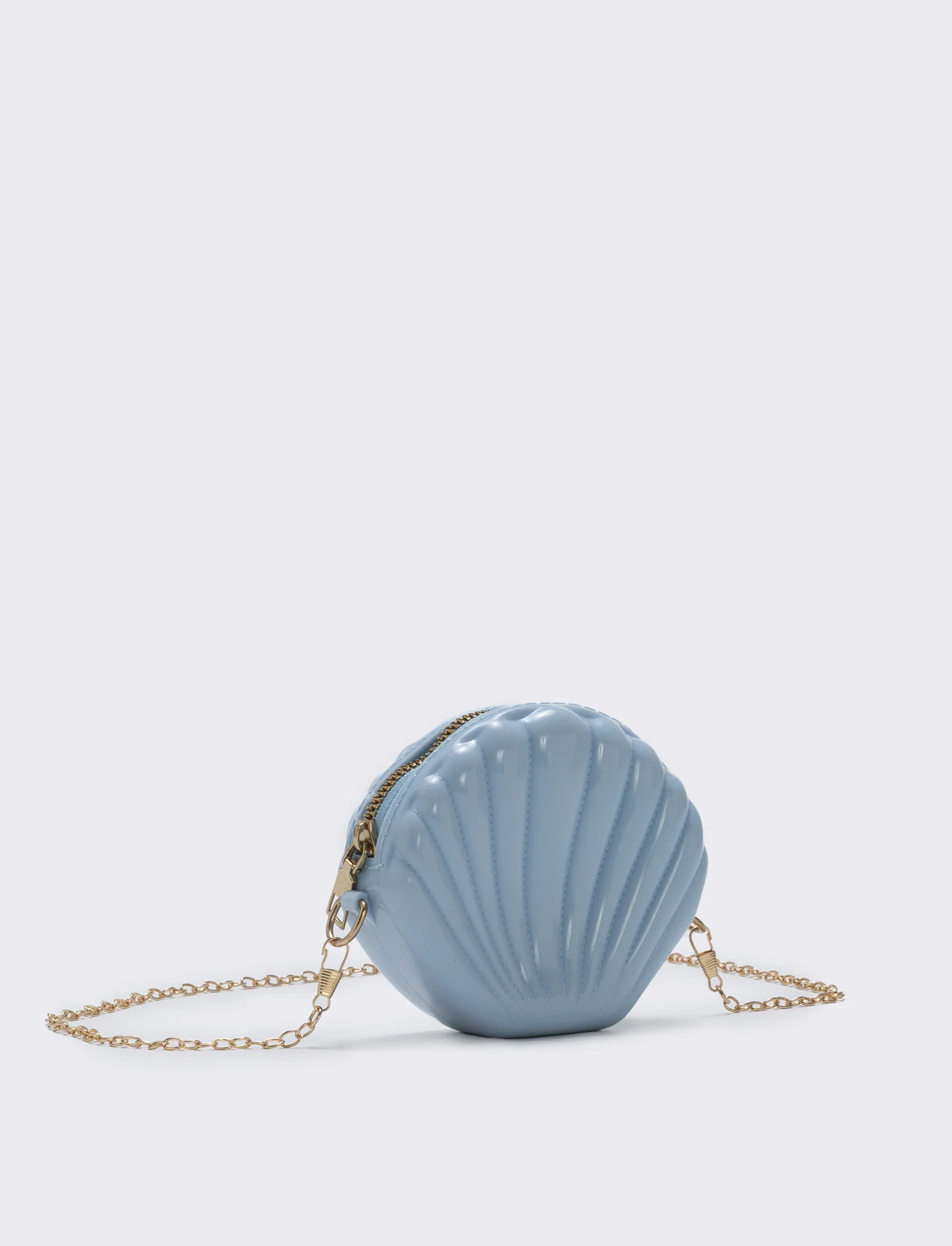 Borsetta conchiglia in PVC per bambina - Blu chiaro - Image 2