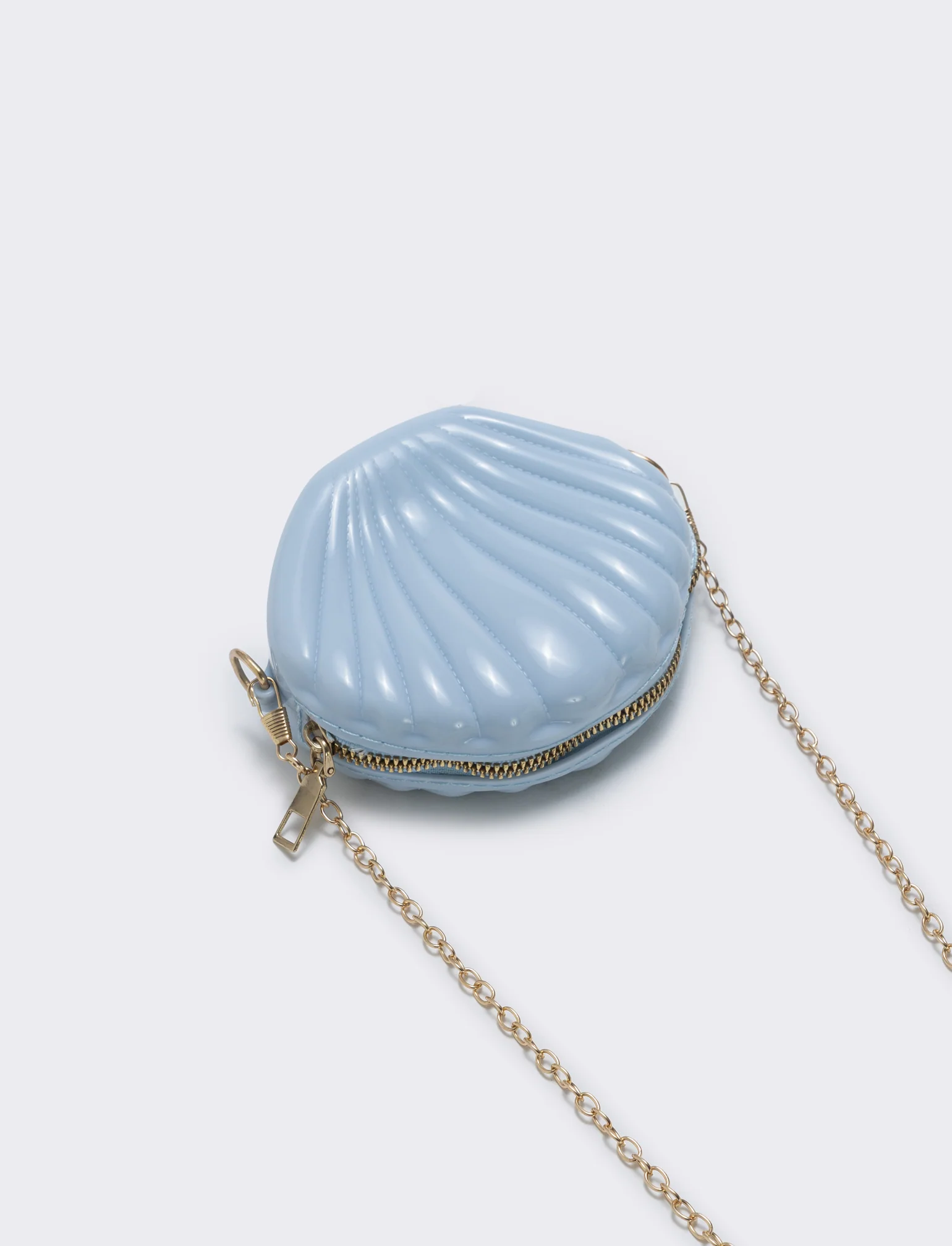 Borsetta conchiglia in PVC per bambina - Blu chiaro - Image 3
