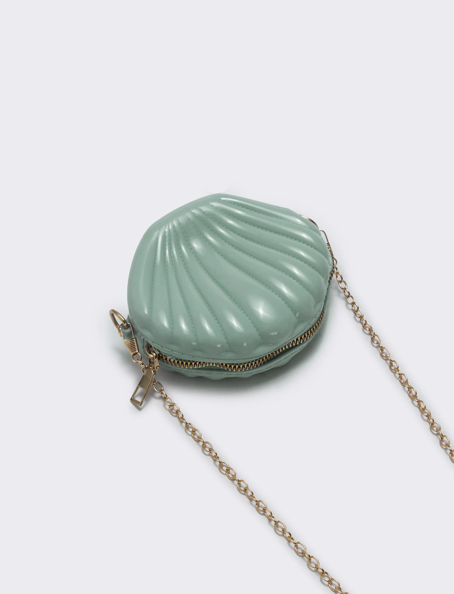 Borsetta conchiglia in PVC per bambina - Verde chiaro - Image 3