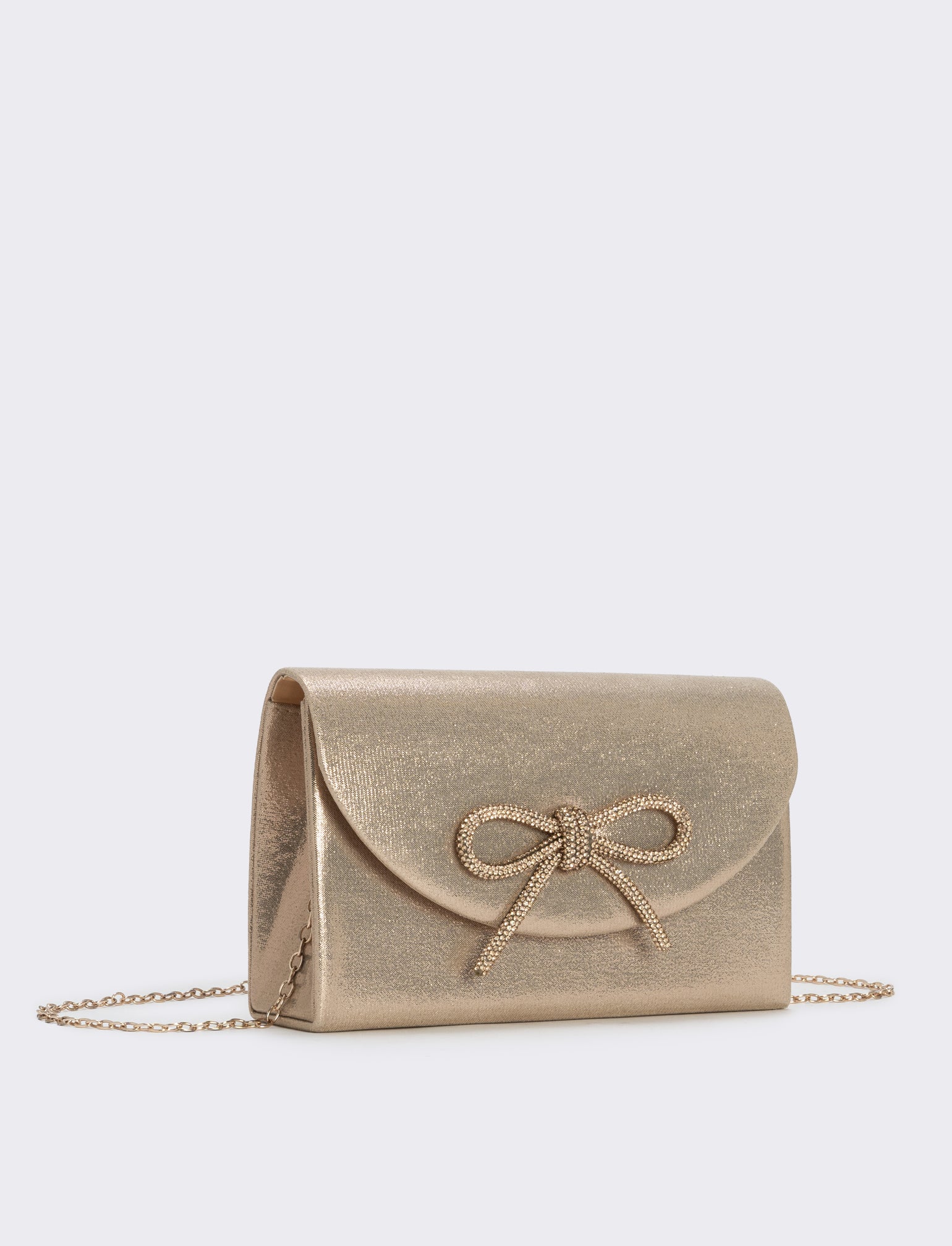Borsetta rigida con fiocco e strass - Rosa - Image 2