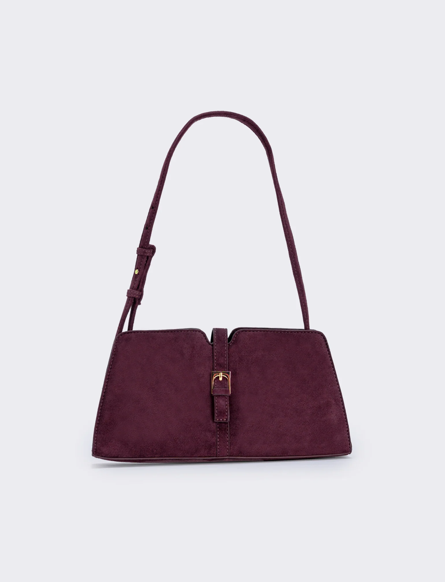 Borsetta suede con fibbia elegante - Bordeaux