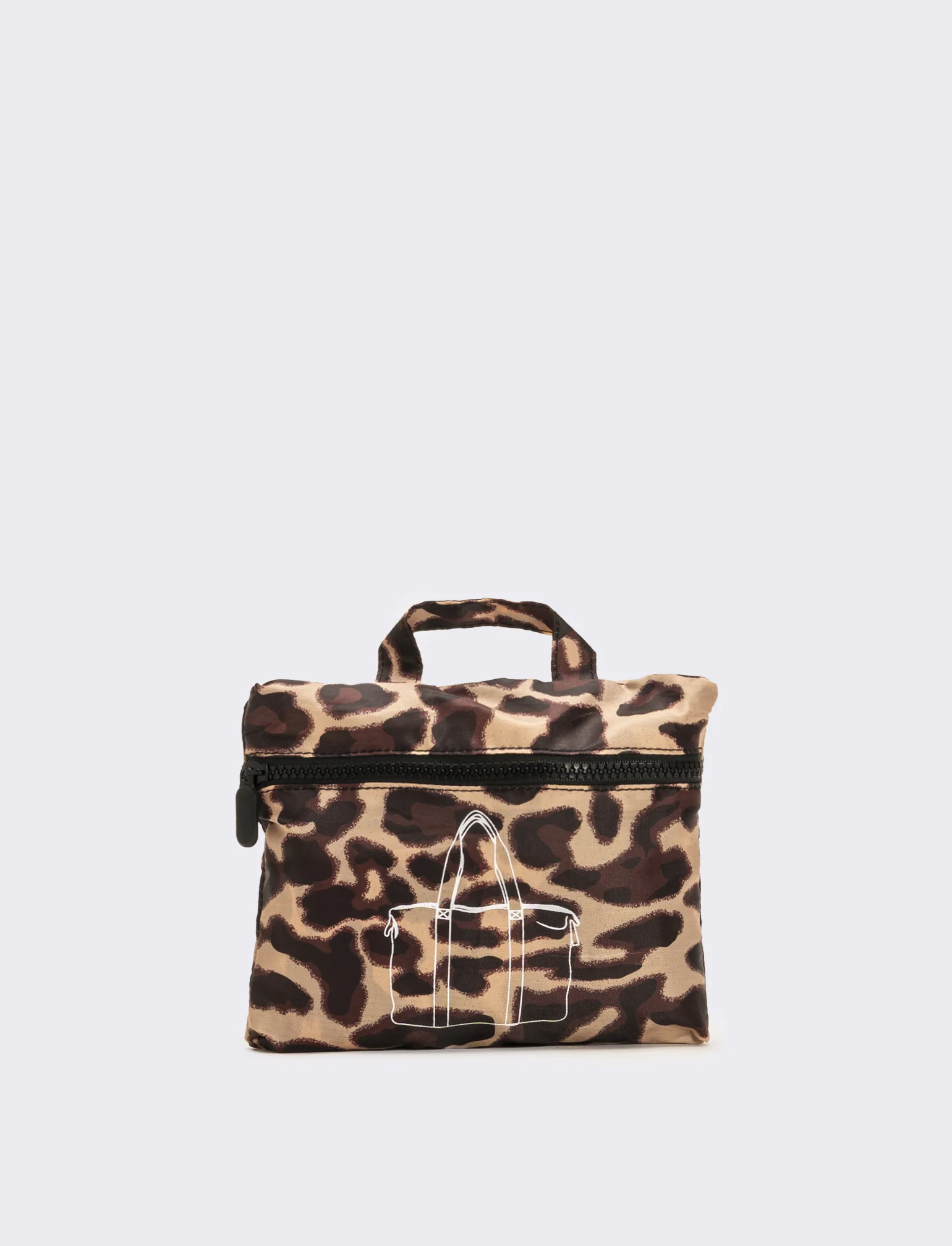 Borsone donna da viaggio in nylon - Leopardato - Image 2