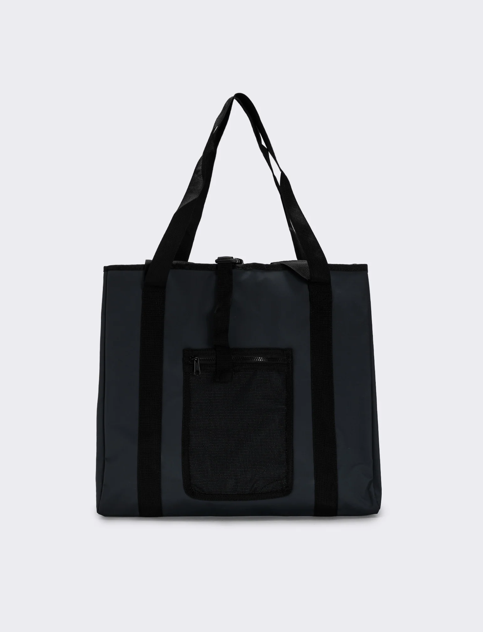 Borsone gommato con tasche uomo - Nero