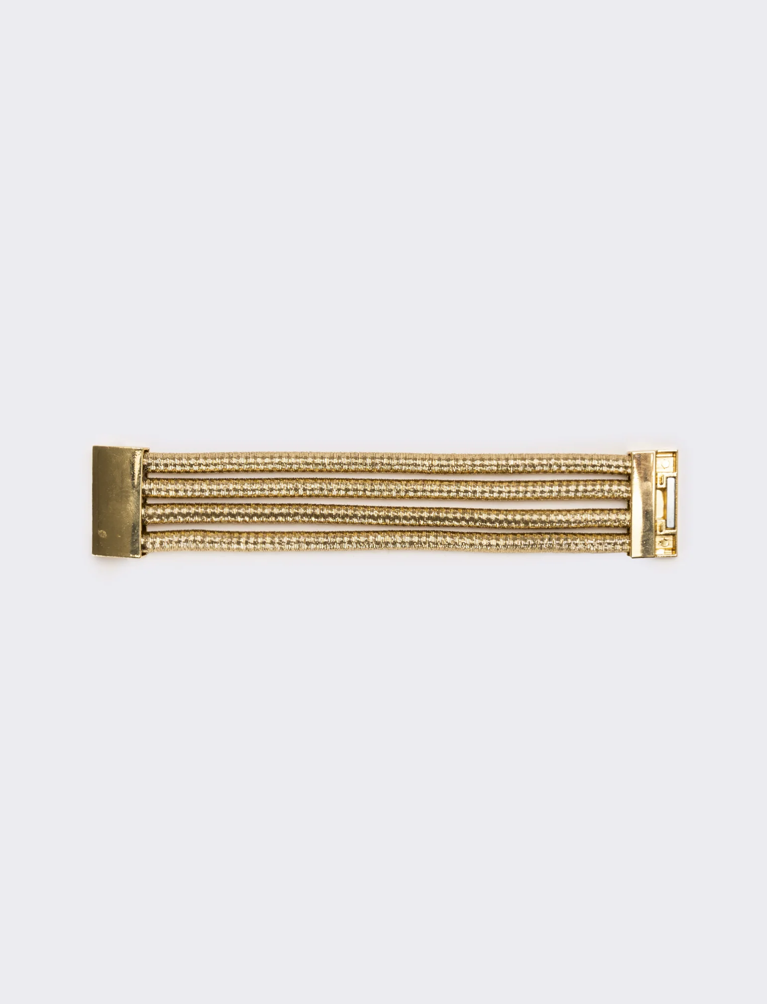 Bracciale donna 4 cordoni con chiusura metallica - Oro