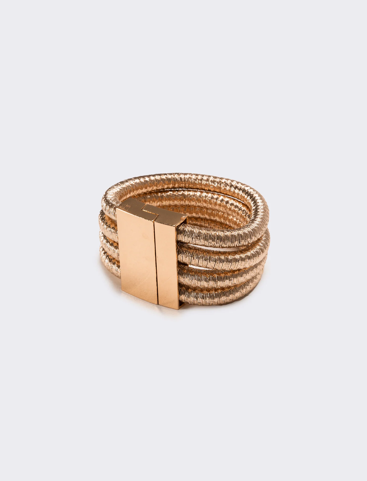 Bracciale donna 4 cordoni con chiusura metallica - Rosa - Image 2