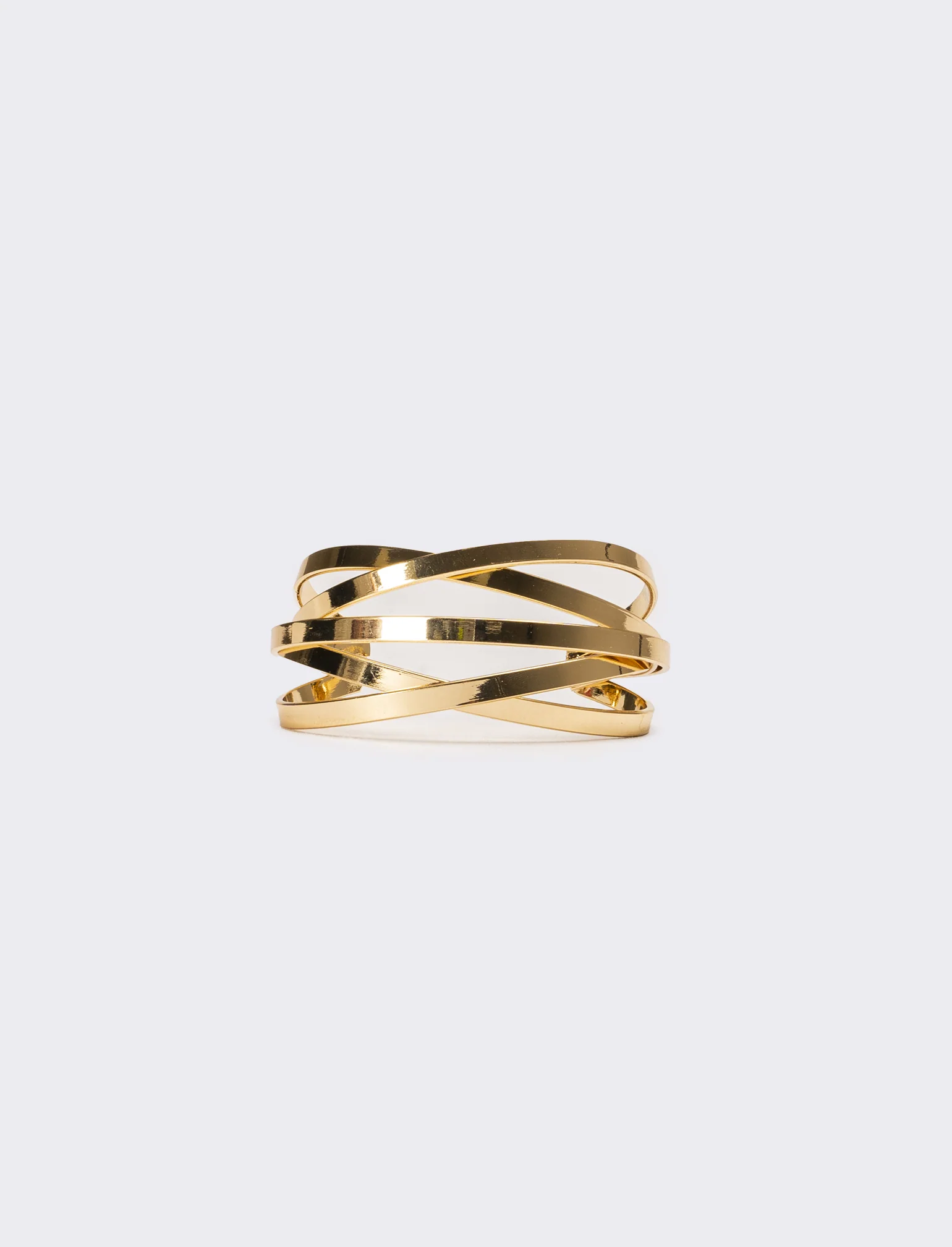 Bracciale donna 5 fili rigido aperto - Oro