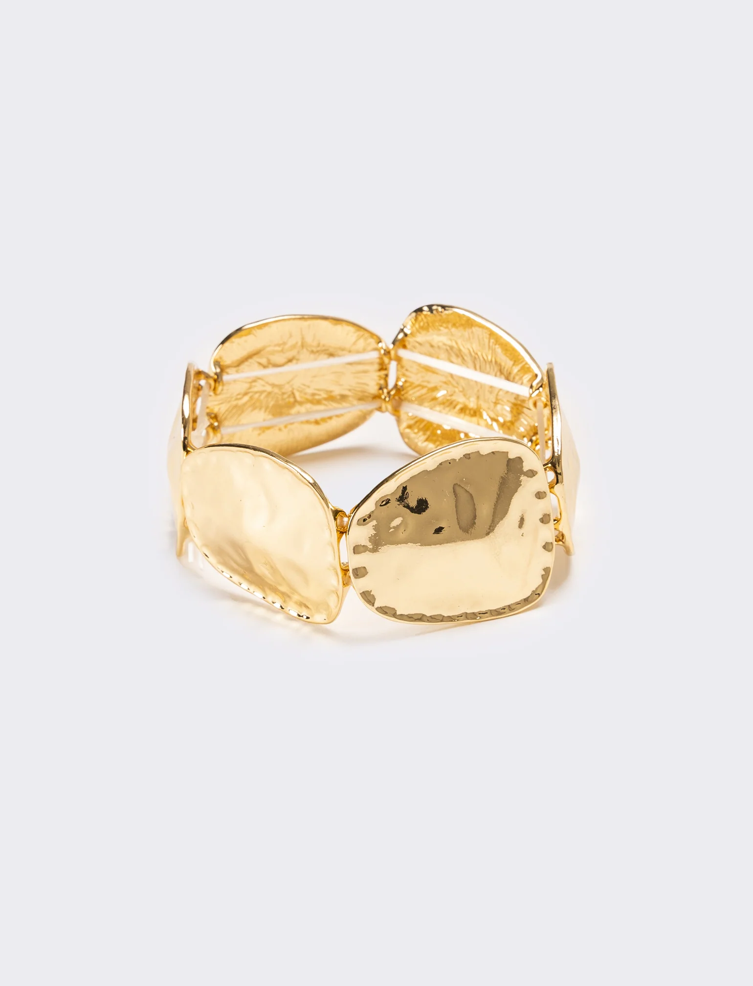 Bracciale donna martellato elastico - Oro