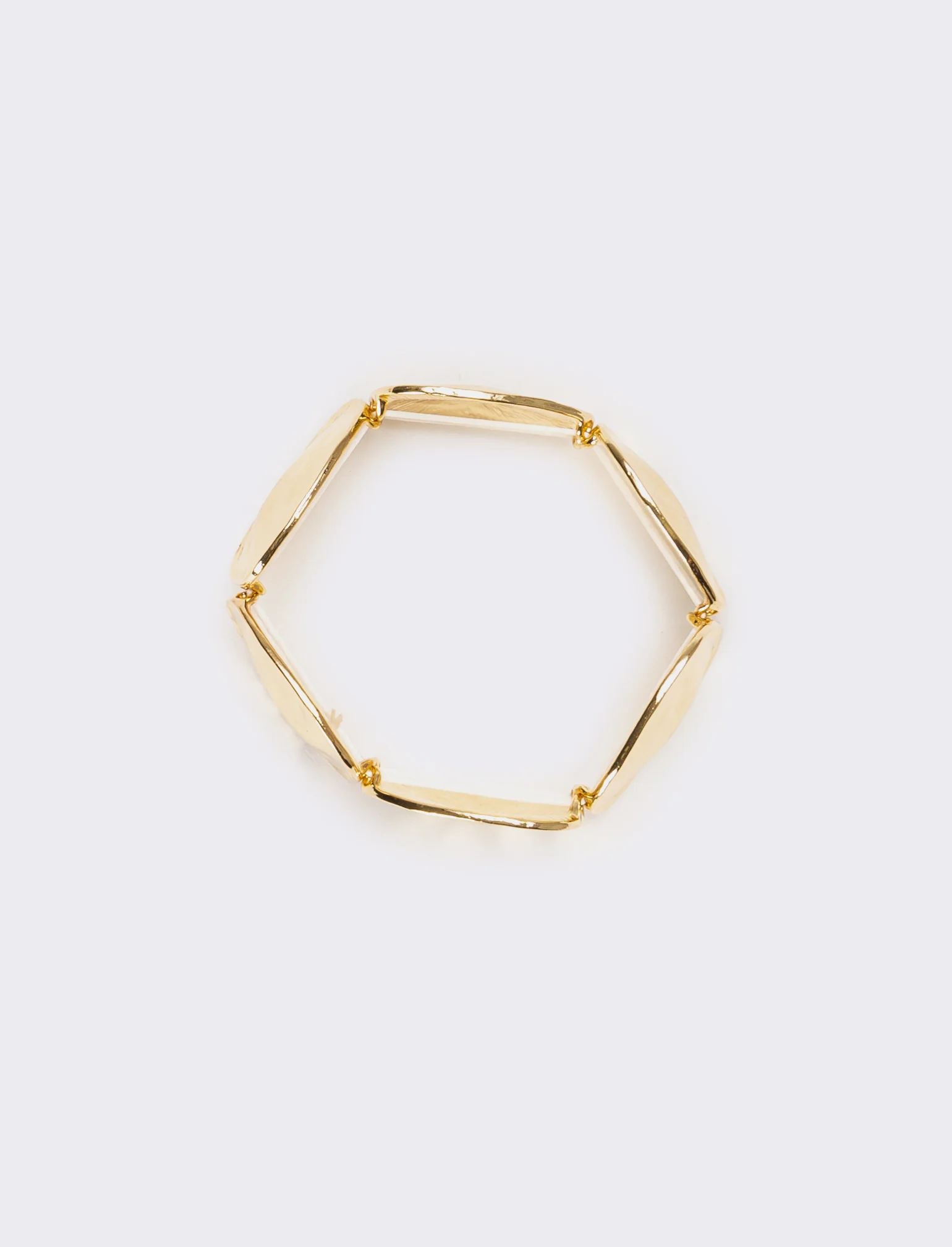 Bracciale donna martellato elastico - Oro - Image 2