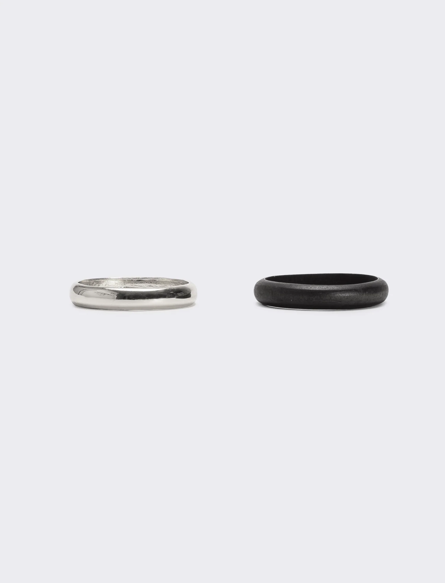 Bracciale donna metallo e legno - Argento - Image 2