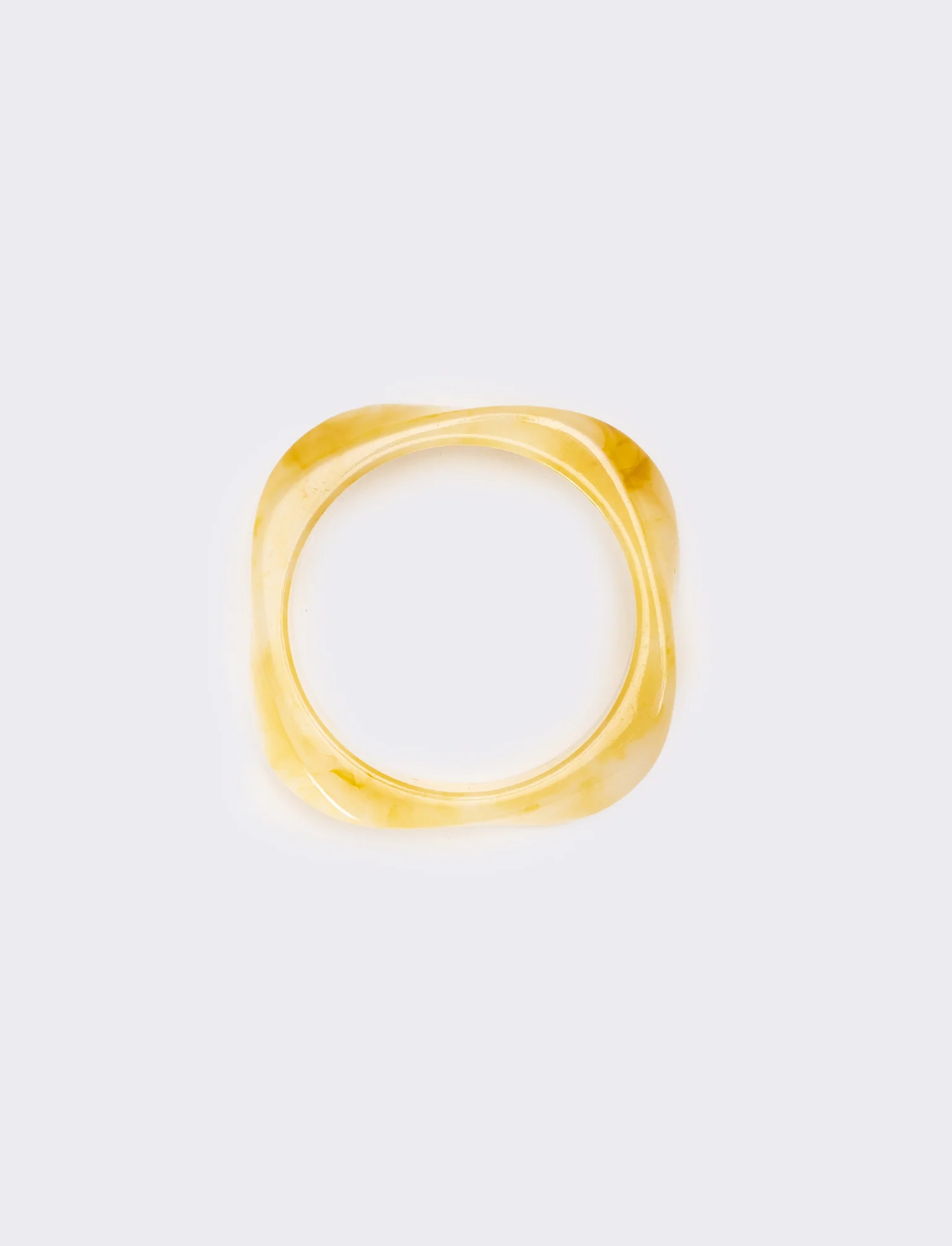 Bracciale donna rigido effetto resina - Bianco sporco