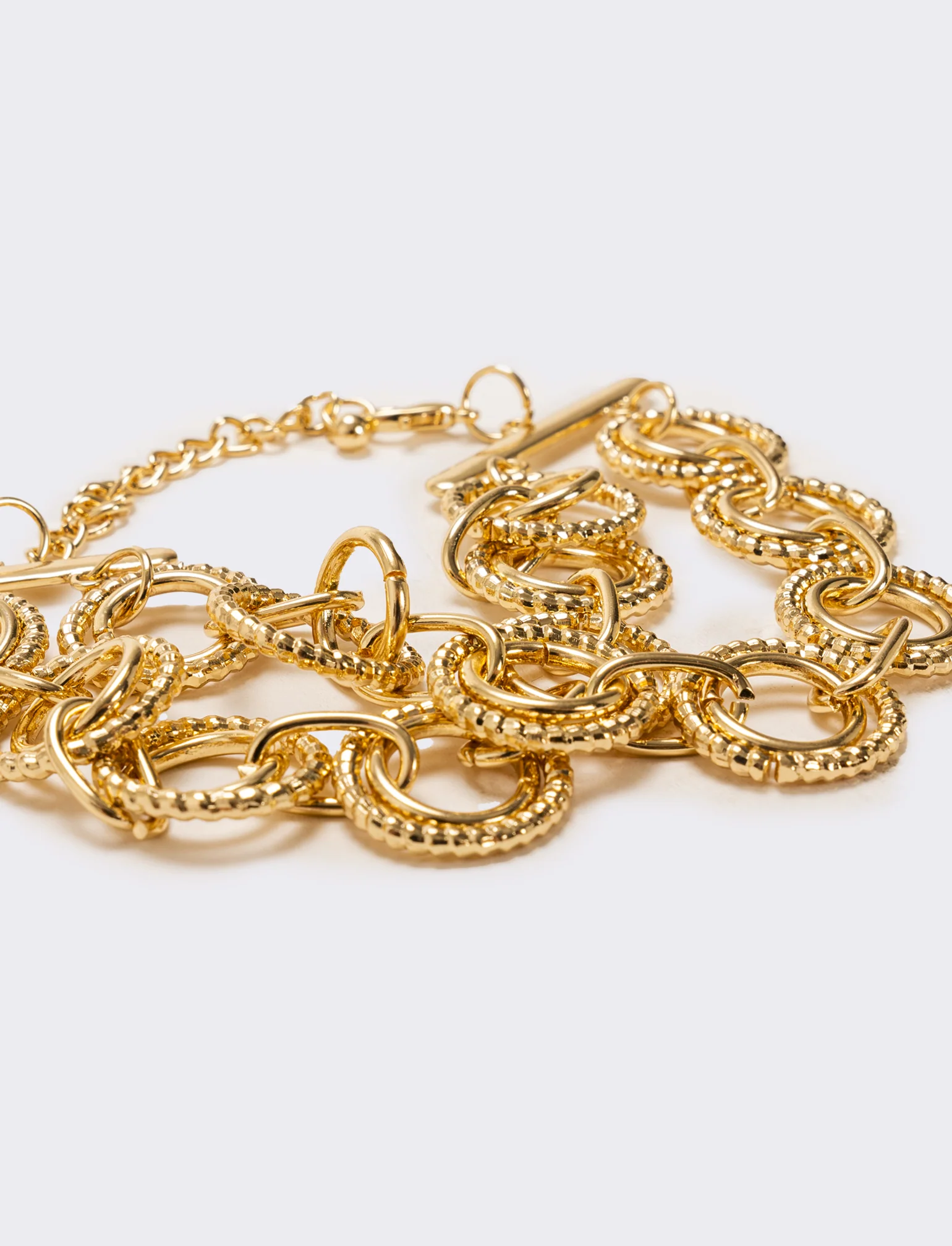 Bracciale doppio filo con cerchi - Oro - Image 2