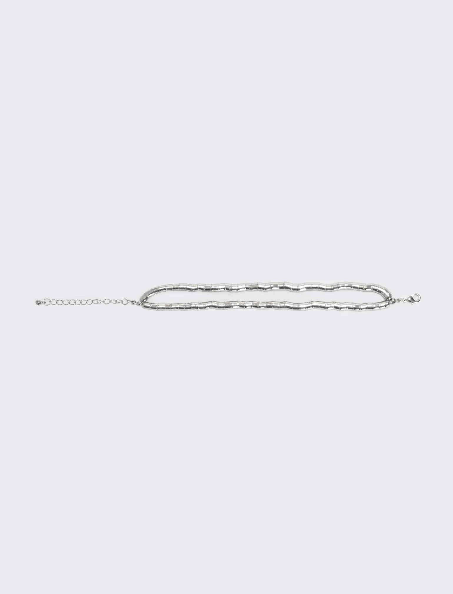 Bracciale doppio filo effetto snake - Argento - Image 3