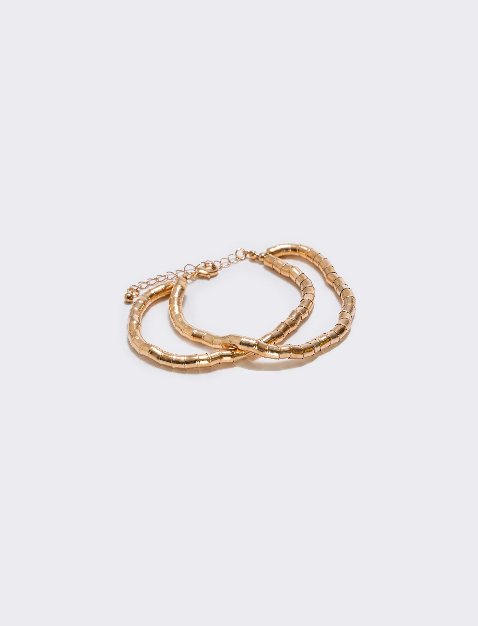 Bracciale doppio filo effetto snake - Oro