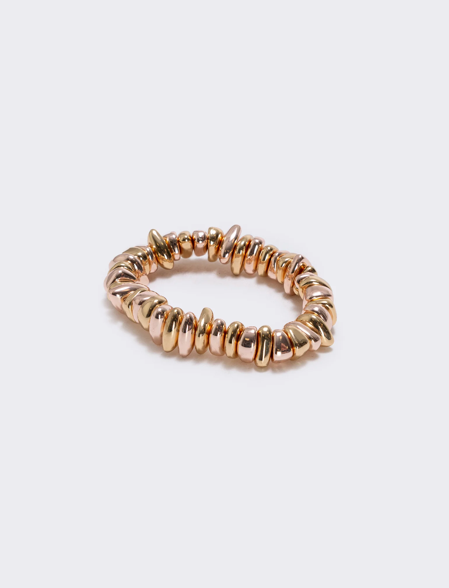 Bracciale elastico con pepite asimmetriche - Oro rosa - Image 2