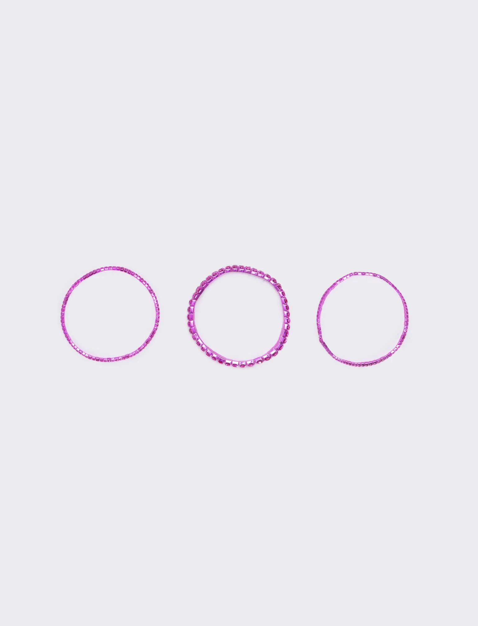 Bracciale elastico con strass - Rosa