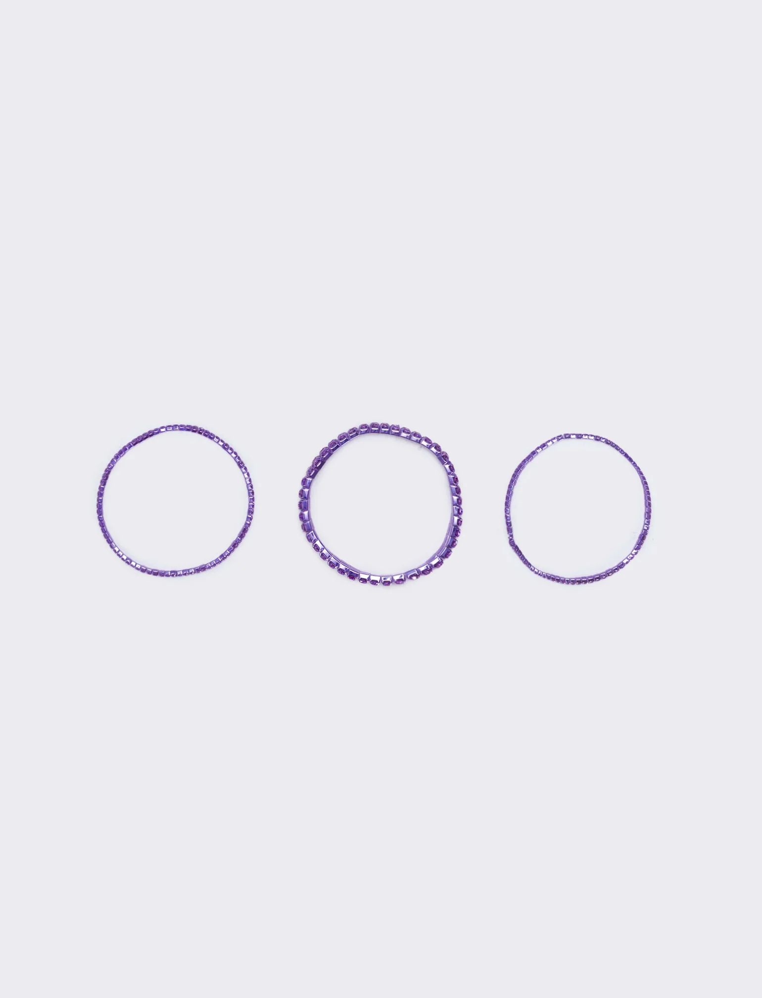 Bracciale elastico con strass - Viola