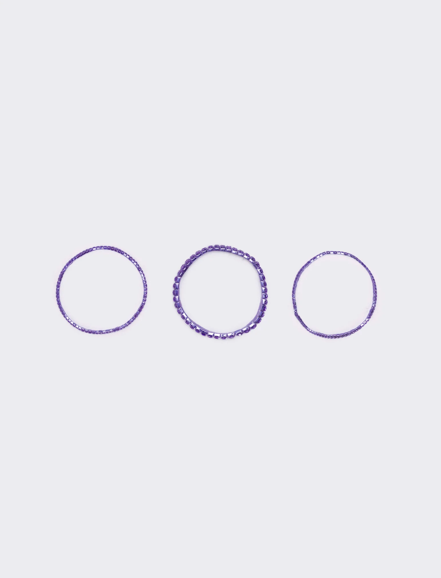 Bracciale elastico con strass - Viola - Image 3