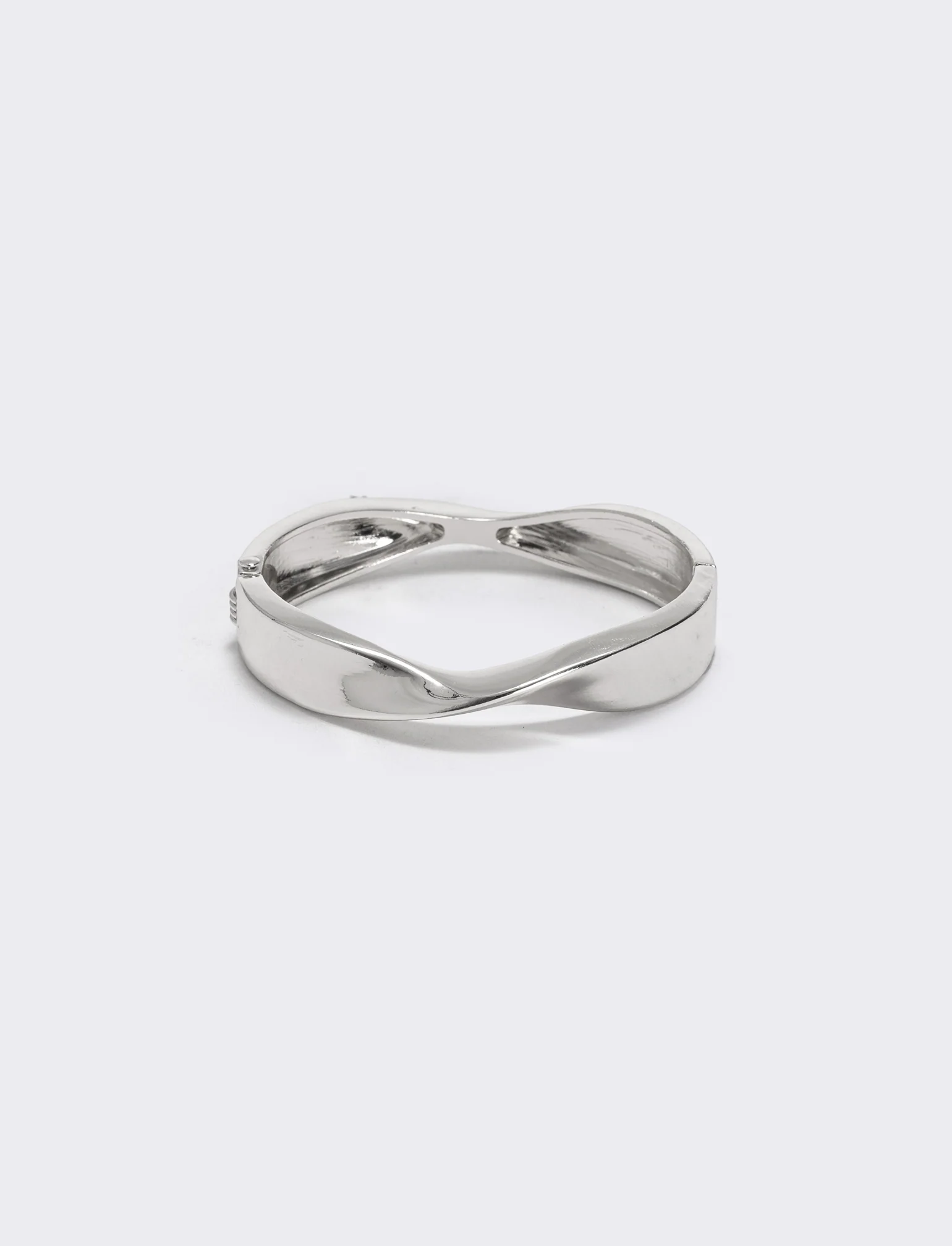 Bracciale rigido attorcigliato - Argento - Image 2