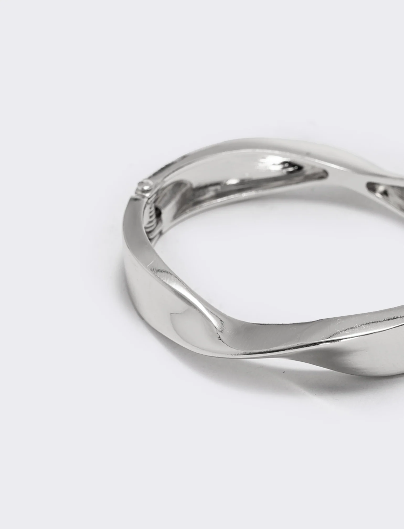 Bracciale rigido attorcigliato - Argento - Image 3
