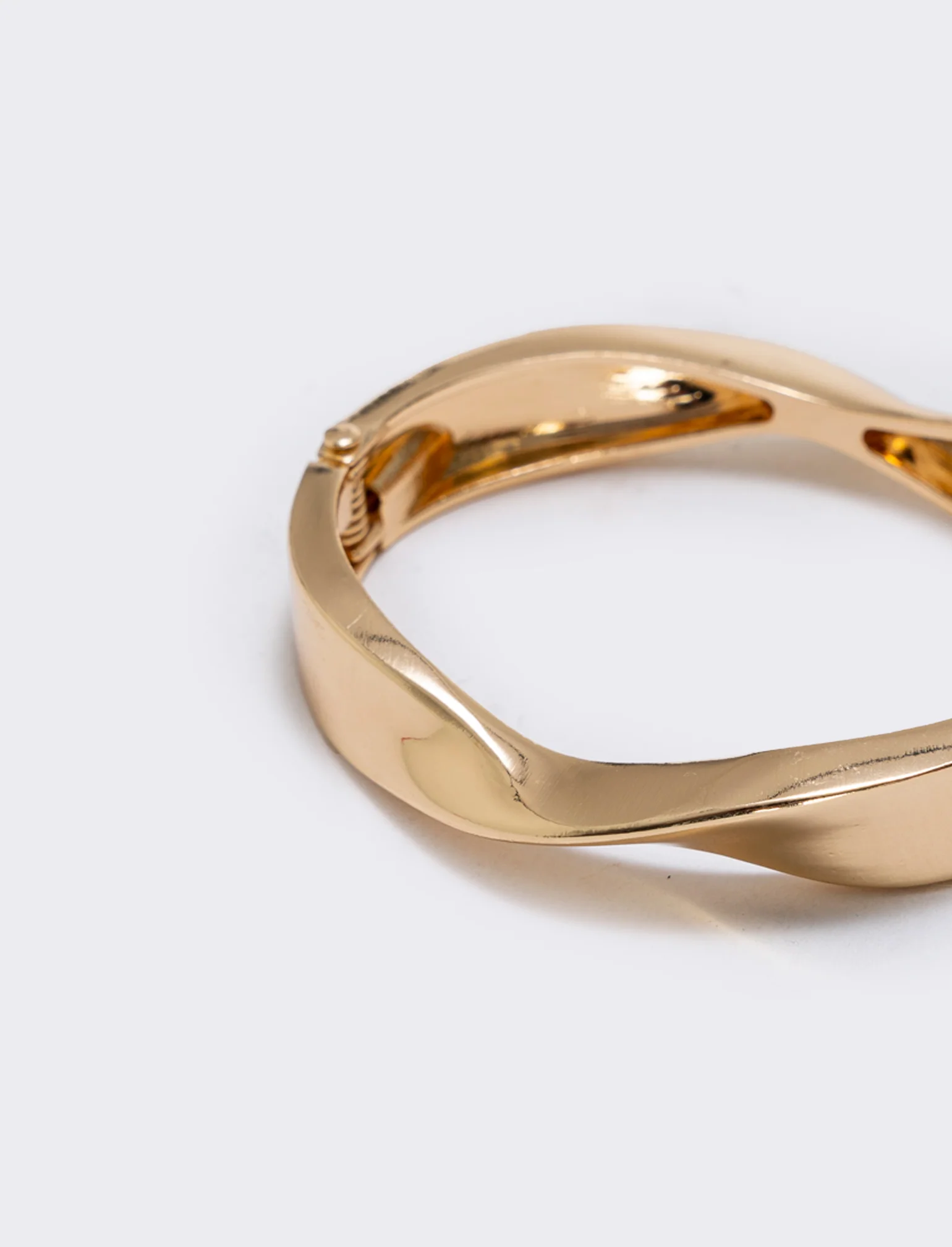 Bracciale rigido attorcigliato - Oro - Image 3