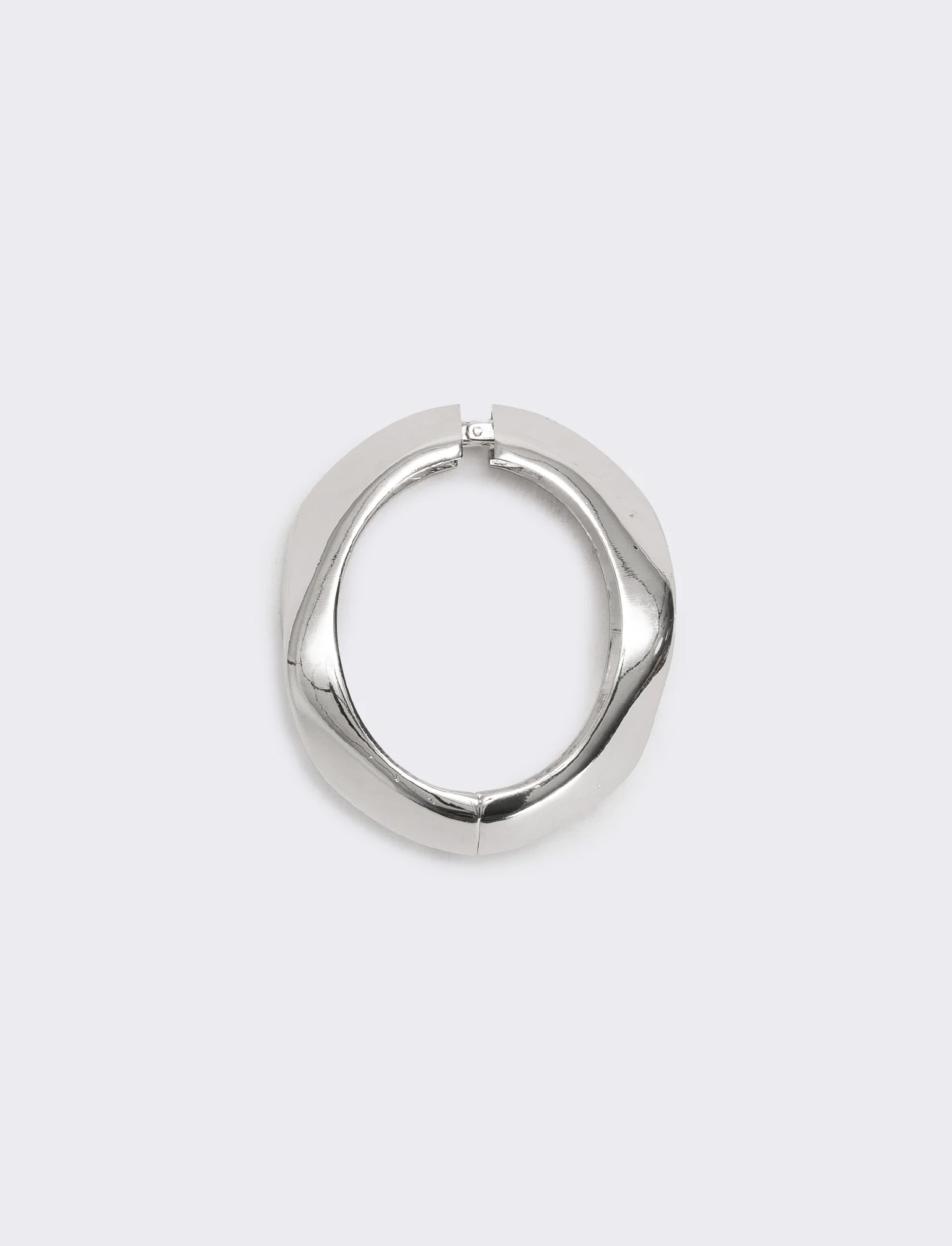 Bracciale rigido doppio martellato - Argento